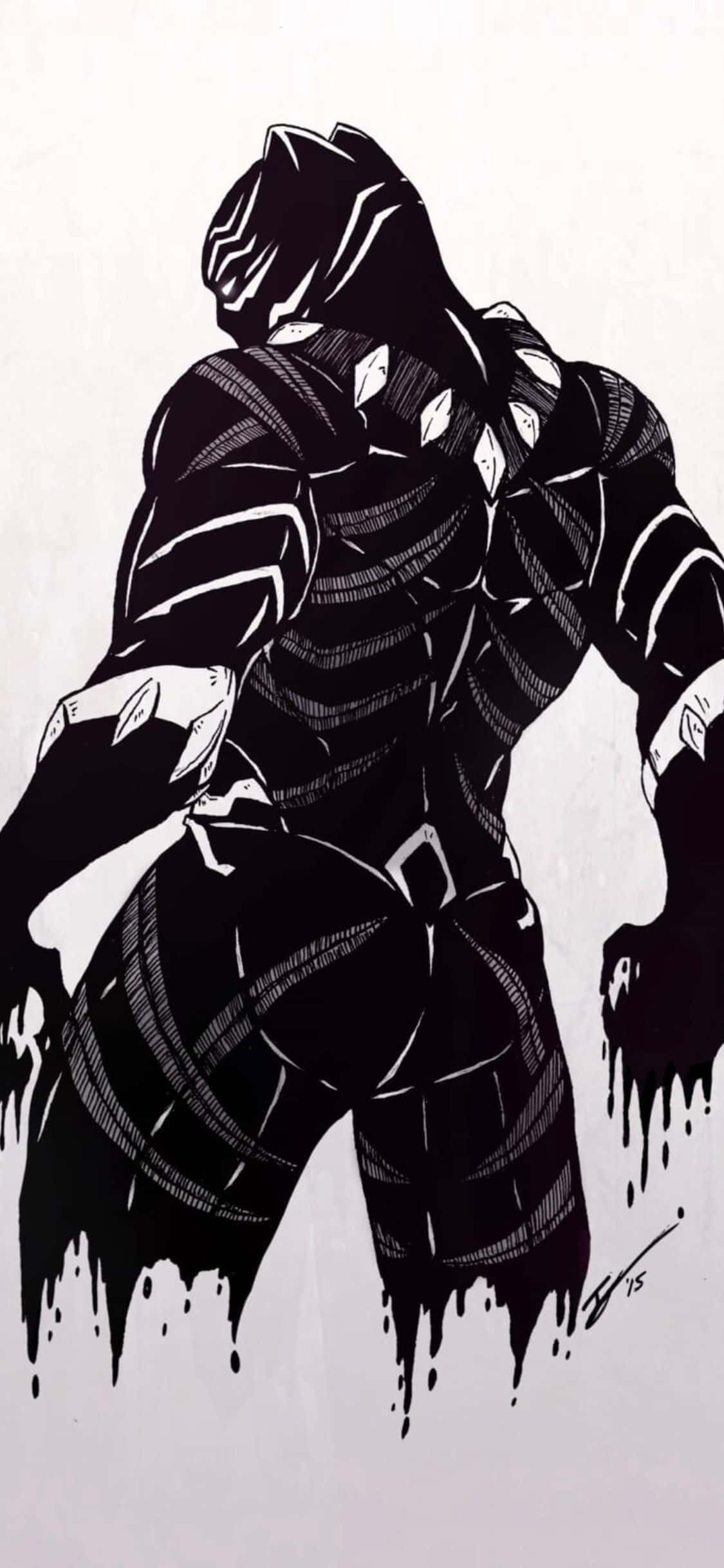 Arte de Black Panther Fondo Marvel para iPhone XS Fondos de pantalla