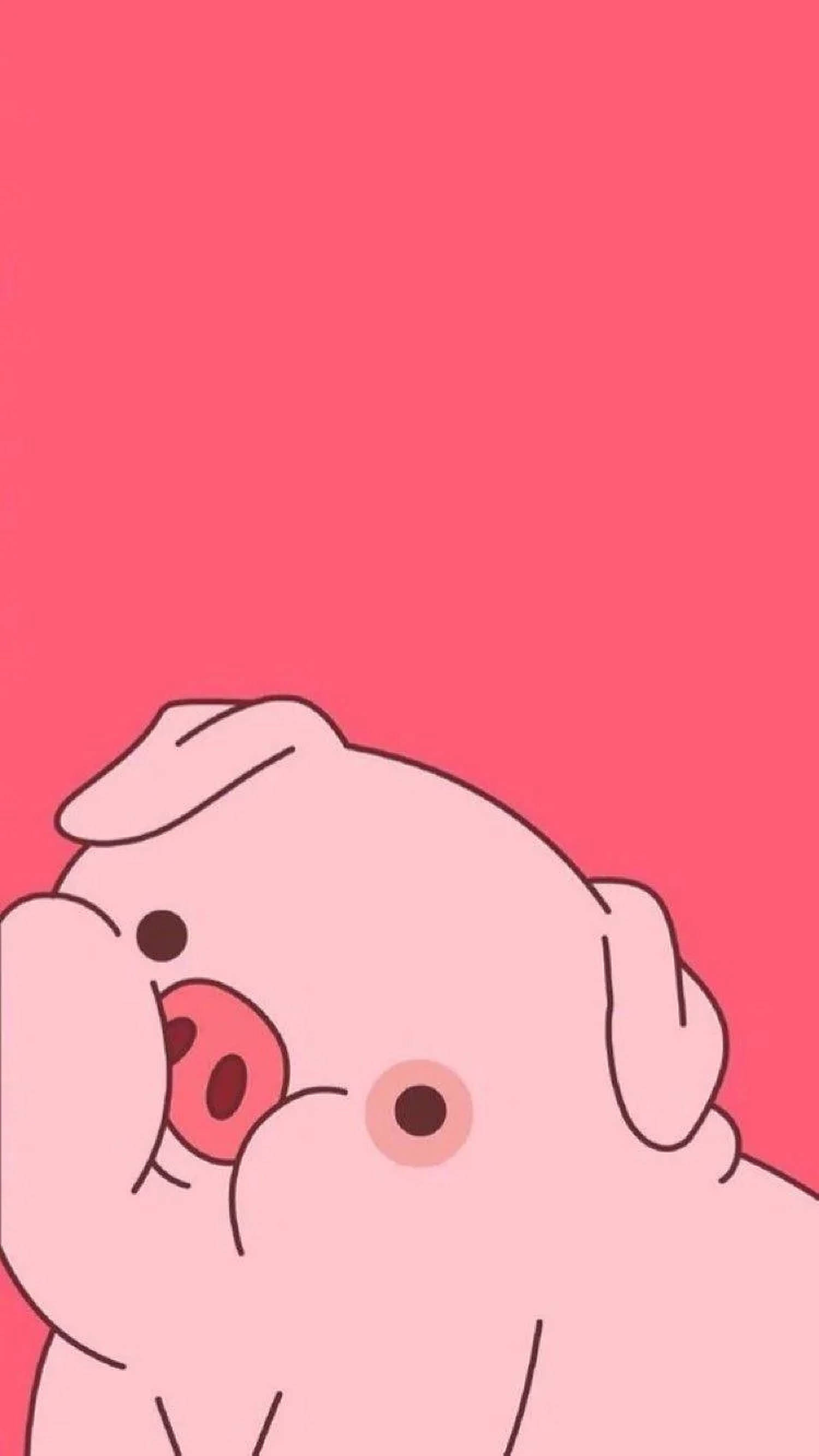 Arte de cerdito rosa adorable Fondos de pantalla