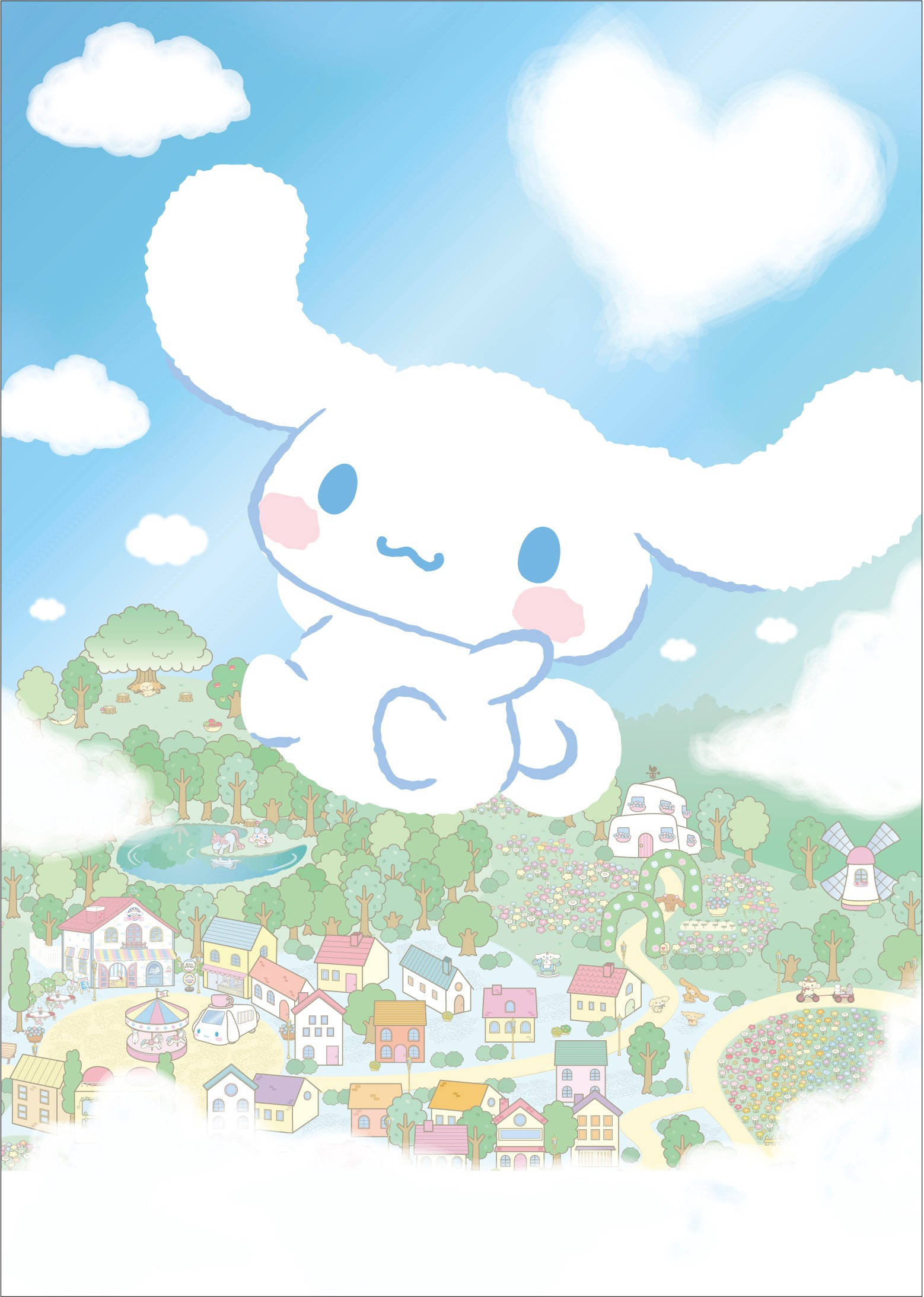 Arte de Cinnamoroll Volador Fondos de pantalla