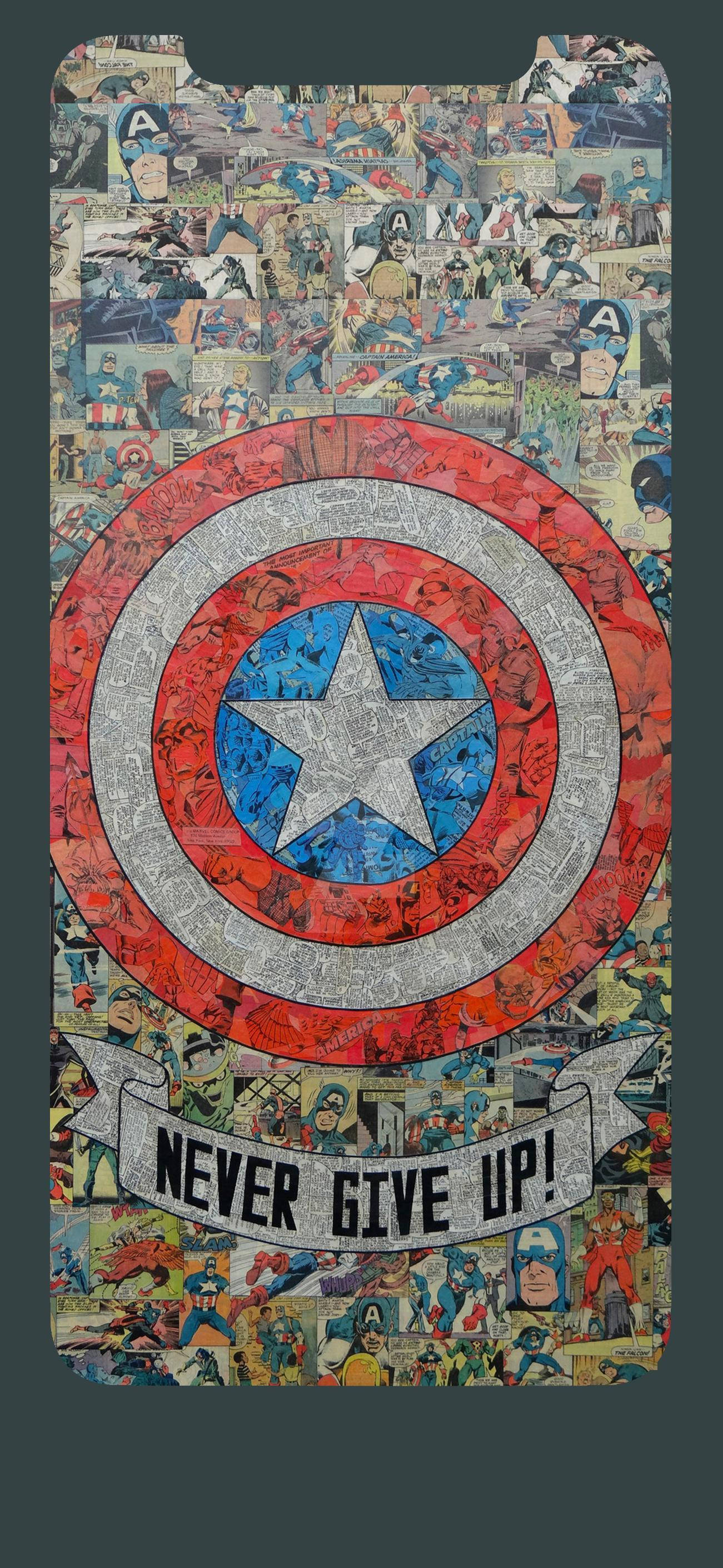 Arte de cómic de Captain America para iPhone Fondos de pantalla