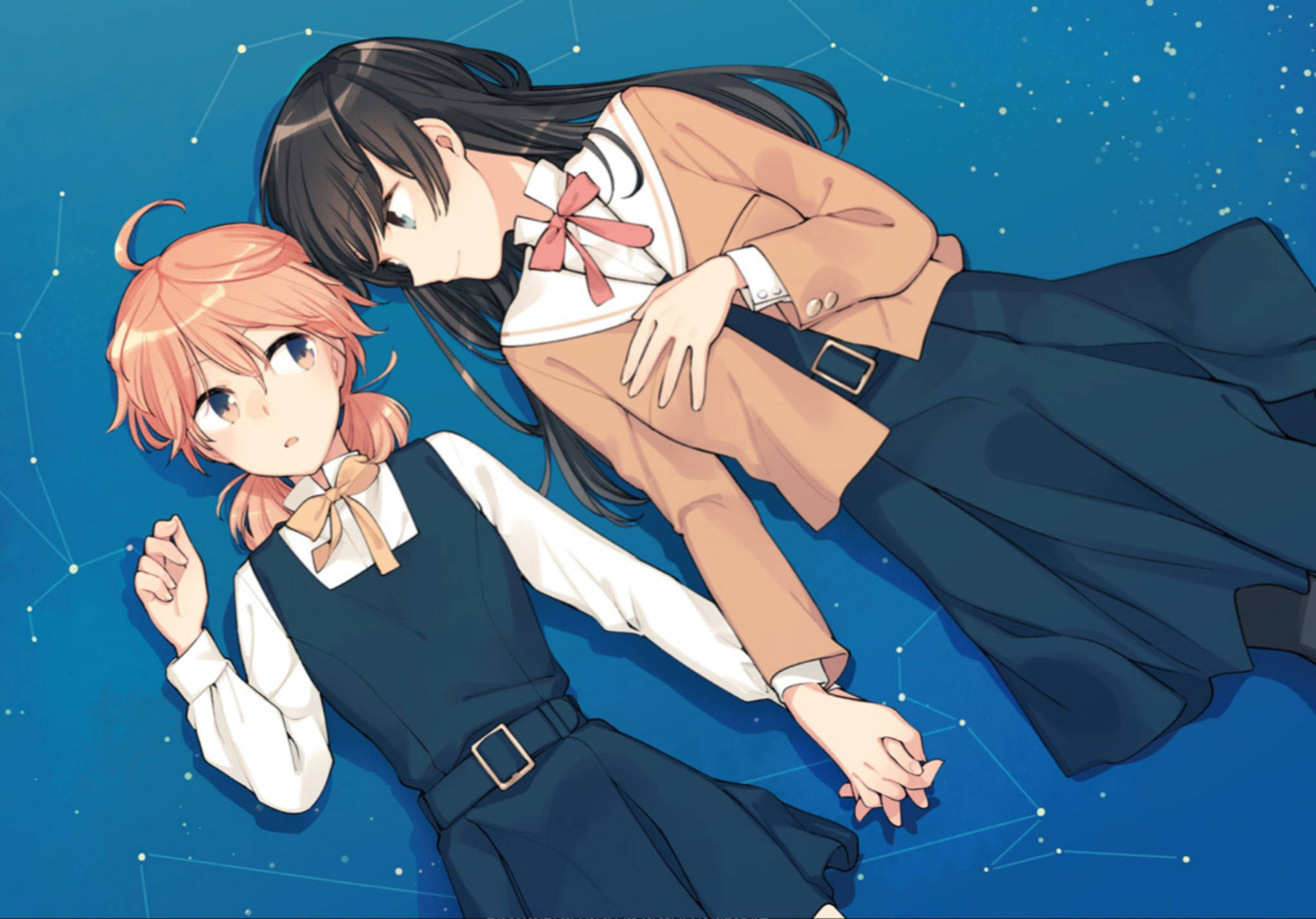 Arte de constelación de lesbianas anime Fondos de pantalla