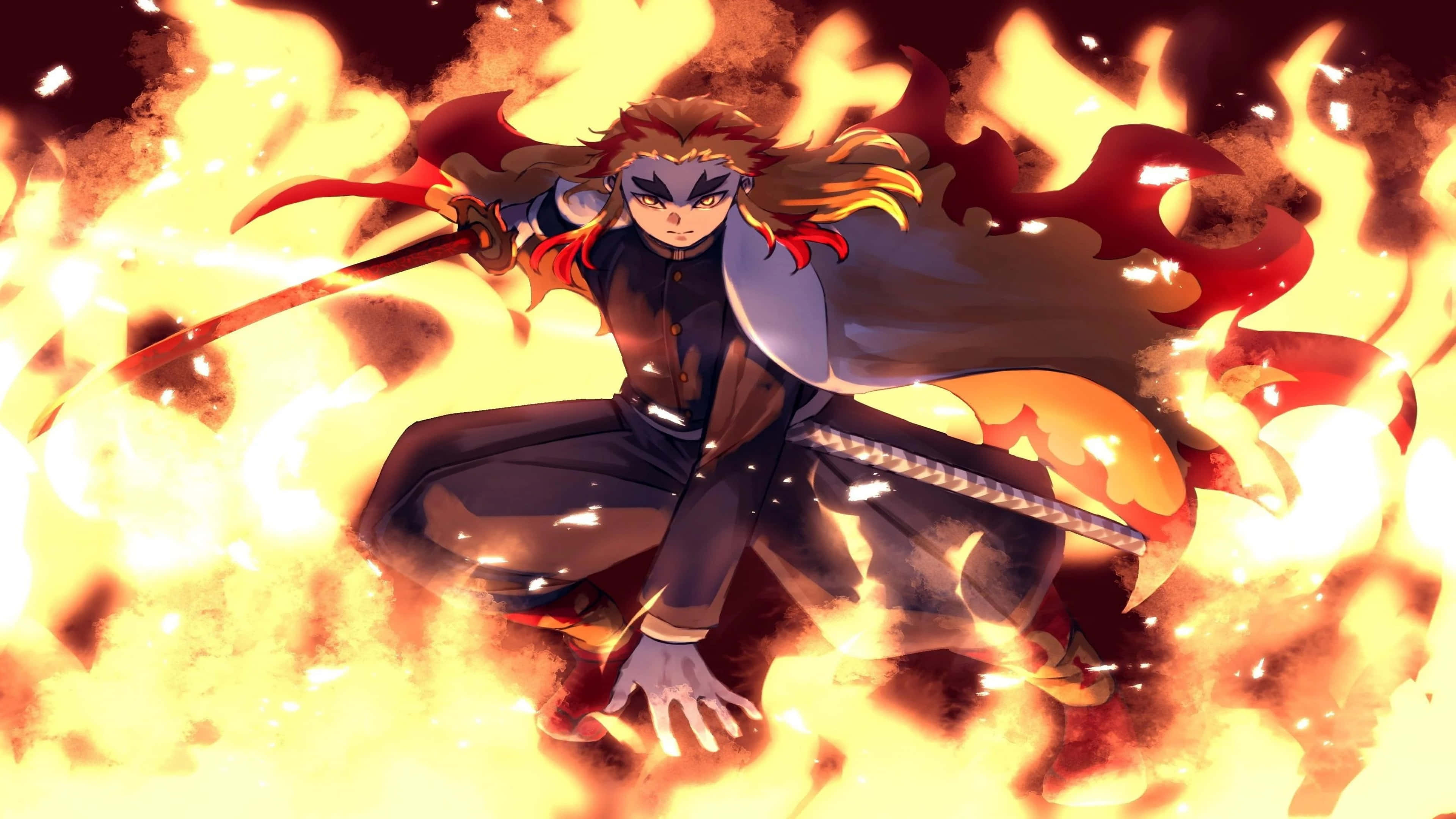 Arte de Demon Slayer en 4K mágicamente vibrante Fondos de pantalla