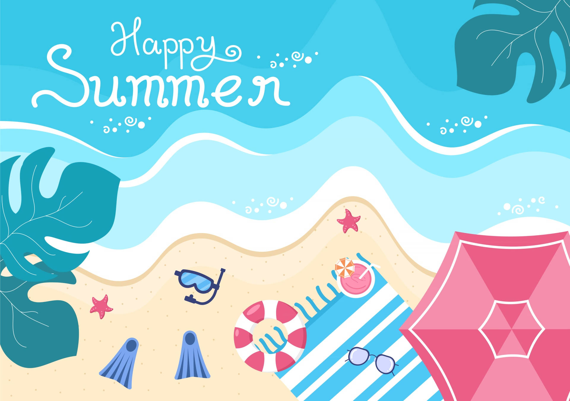 Arte de escritorio Feliz Verano Fondos de pantalla
