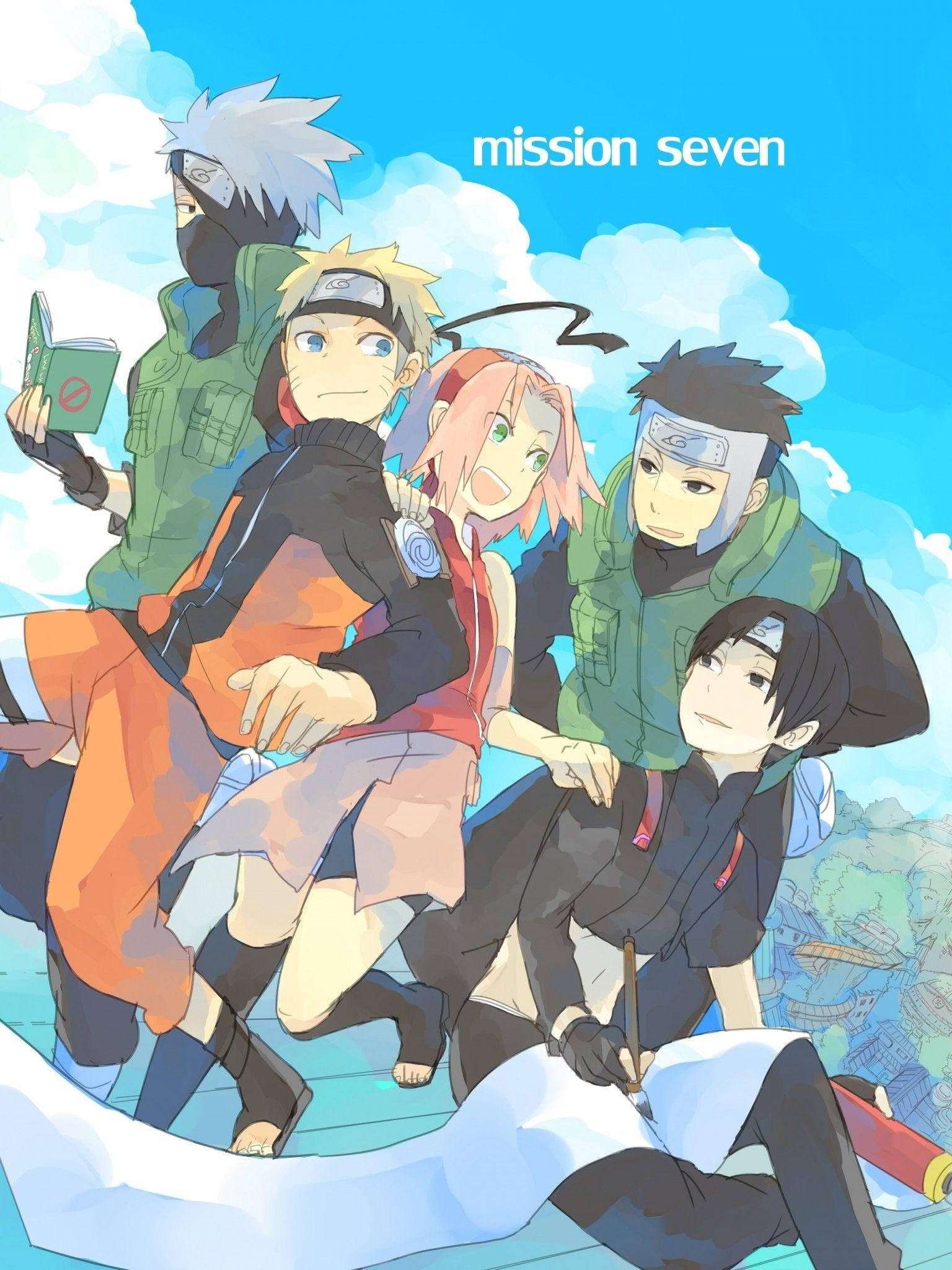 Arte de fan de personajes de Naruto con estética Fondos de pantalla