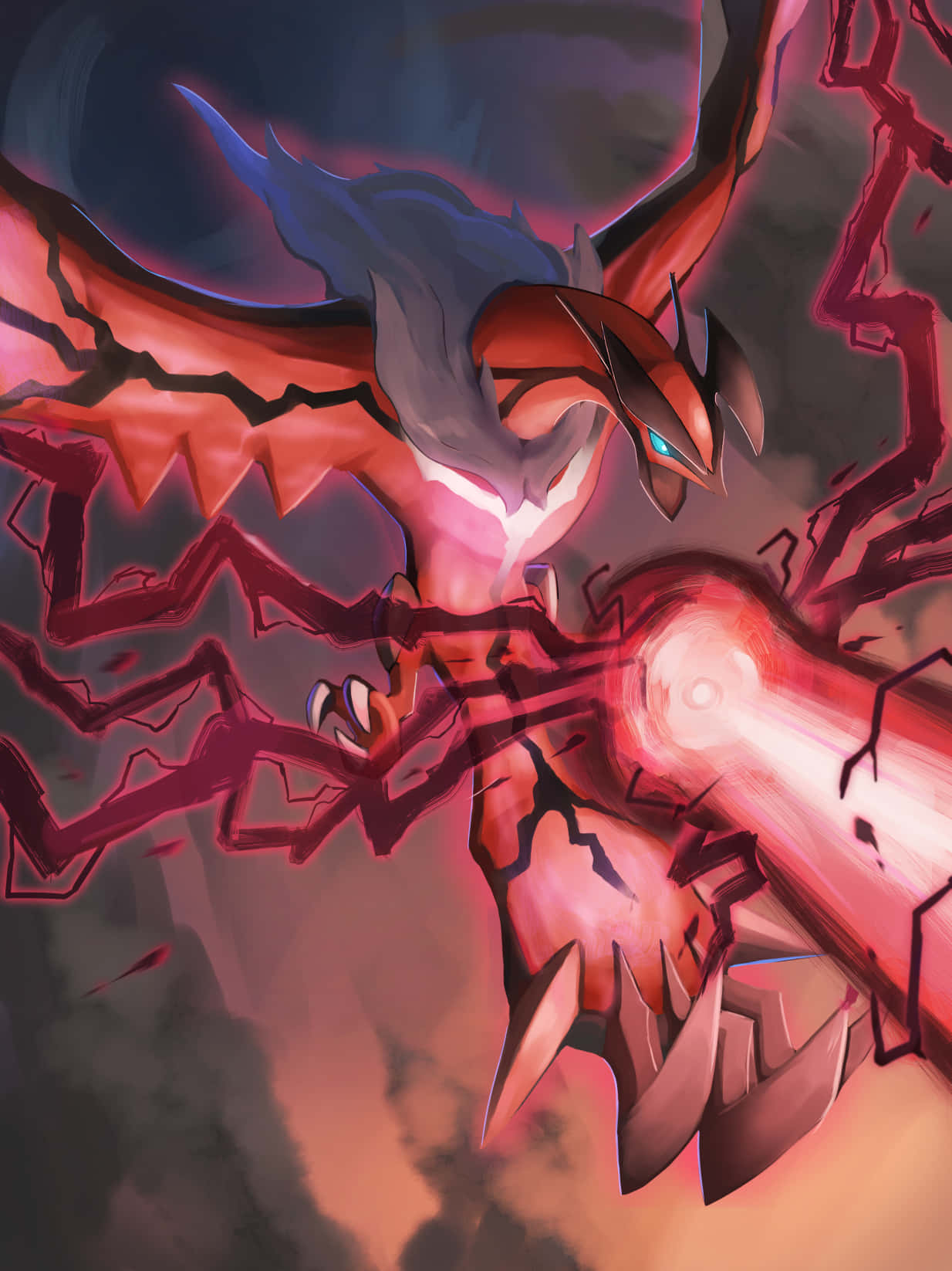 Arte de fan del Pokémon legendario Yveltal Fondos de pantalla