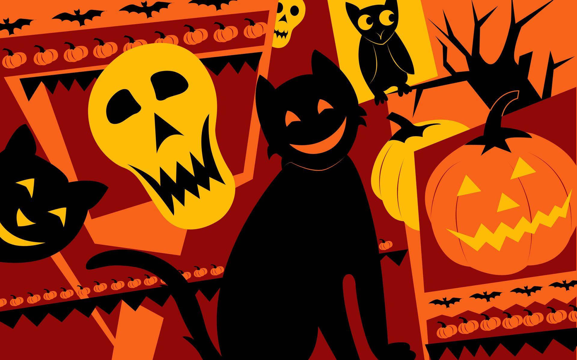 Arte de Garabatos de Halloween para Laptop Fondos de pantalla