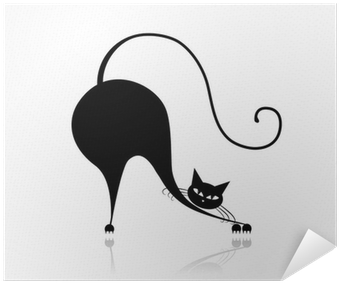 Arte de gato negro estilizado Fondos de pantalla
