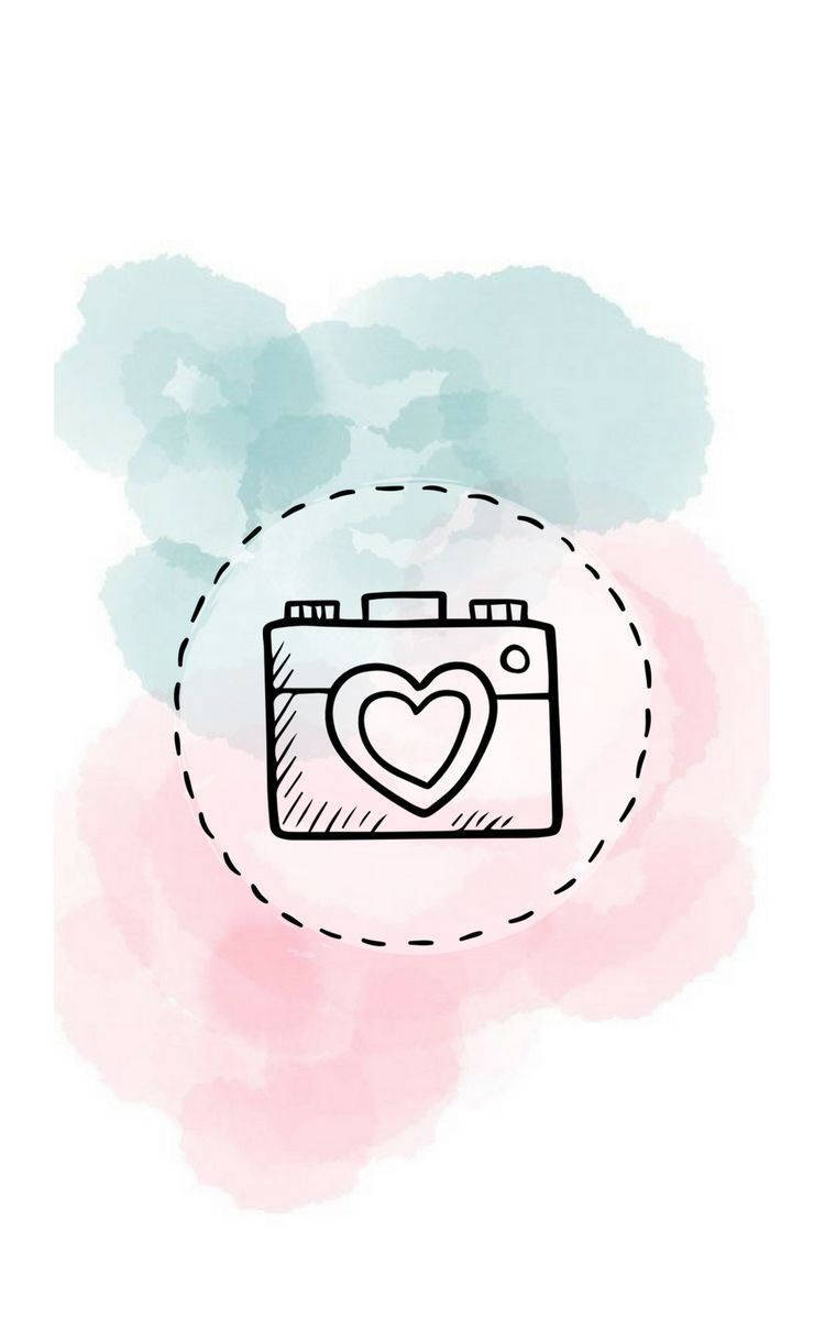 Arte de icono de cámara para historias de Instagram Fondos de pantalla
