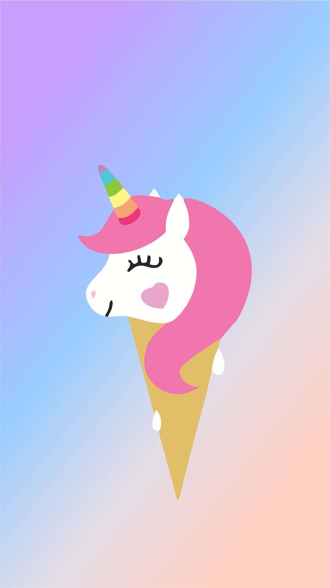 Arte de ilustración de cabeza de unicornio lindo en triángulo Fondos de pantalla