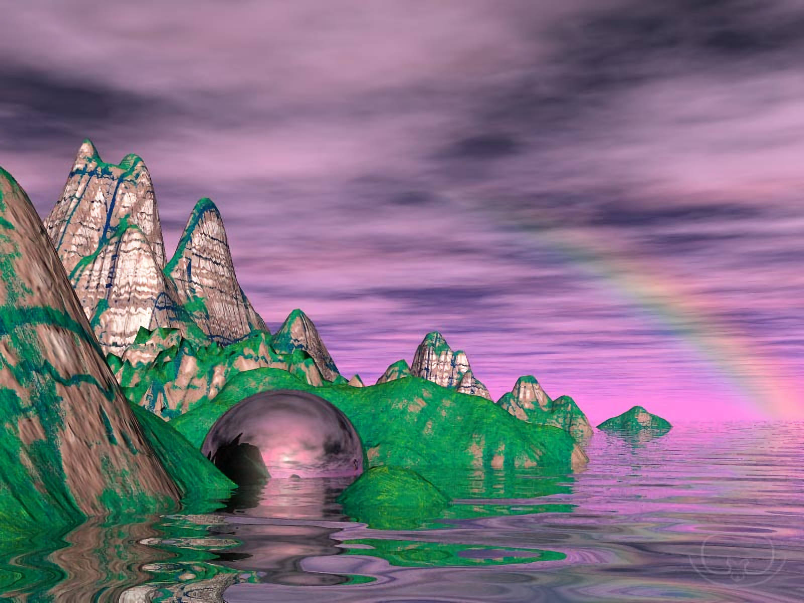 Arte de isla estética Y2K Fondos de pantalla