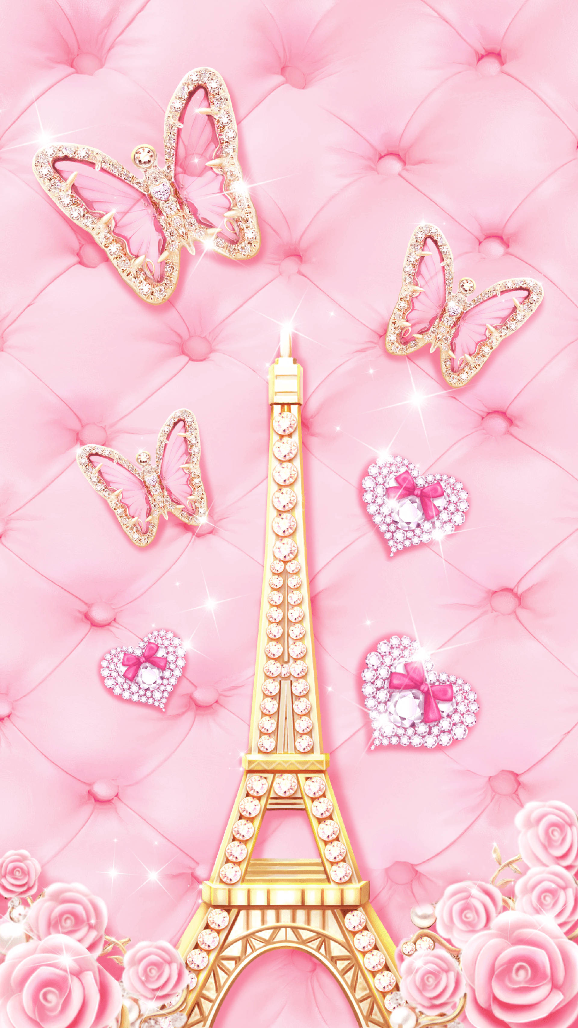 Arte de la Torre Eiffel en rosa lindo Fondos de pantalla