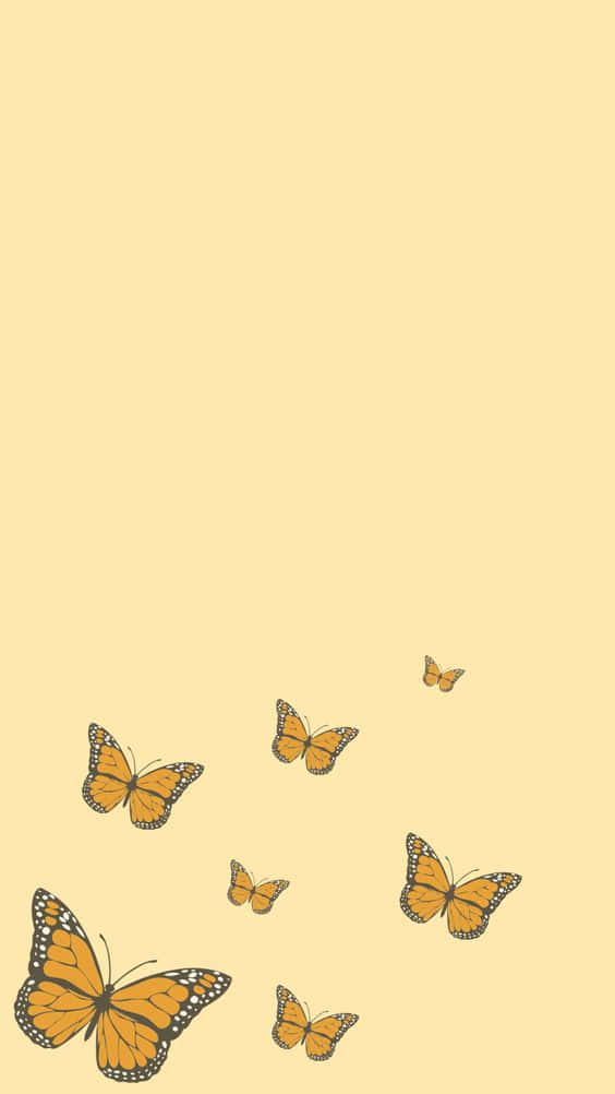 Arte de lindas mariposas amarillas Fondos de pantalla