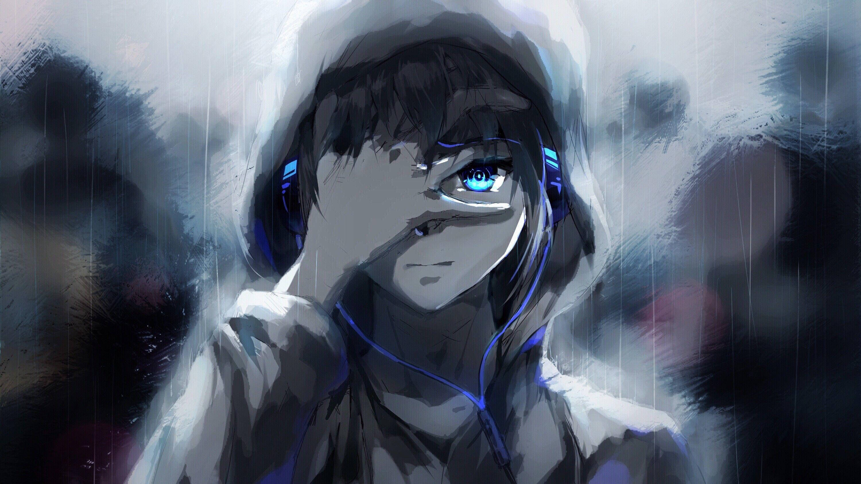 Arte de Lluvia Anime Lindo para PFP Fondos de pantalla