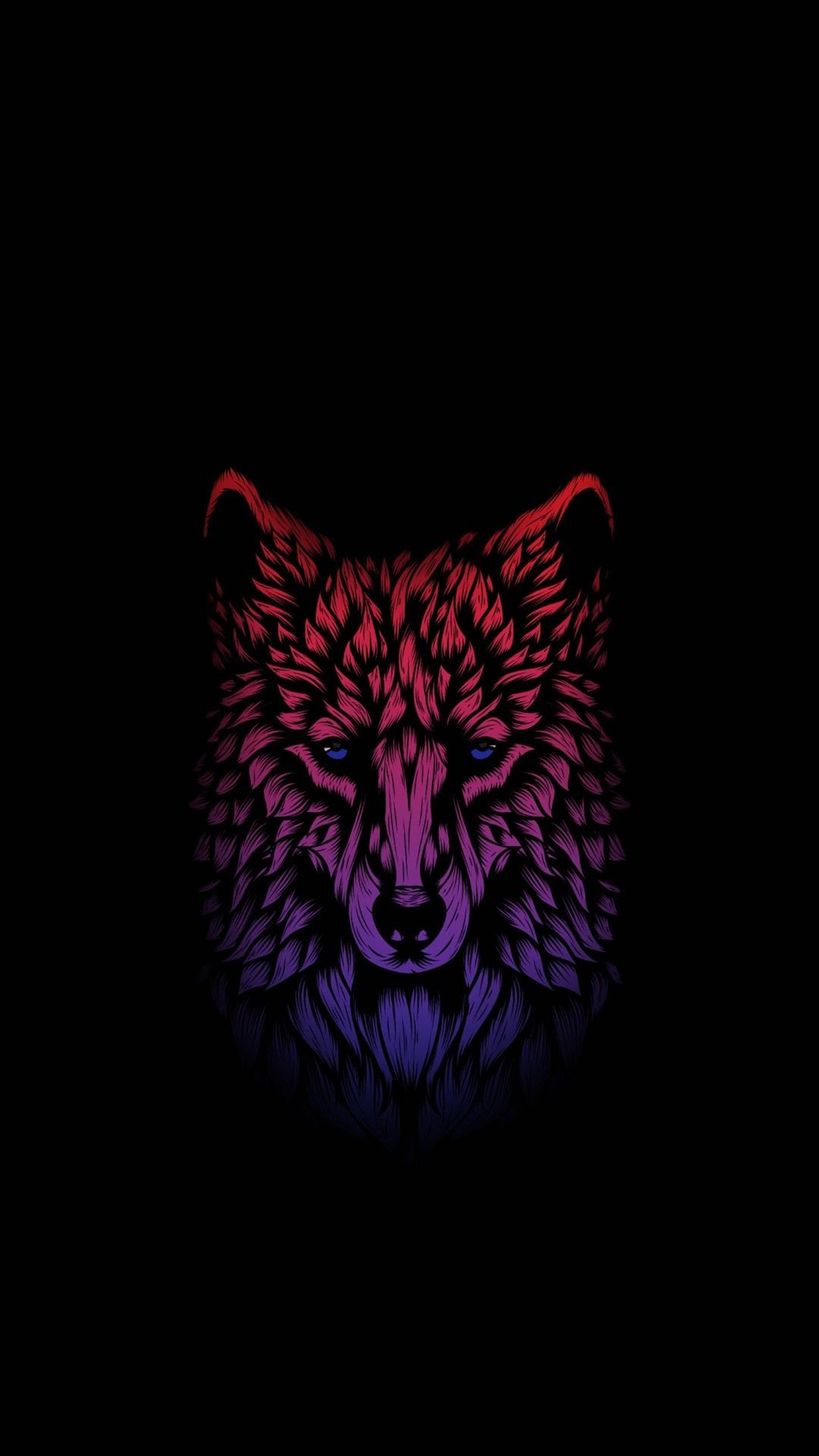 Arte de Lobo 4K para Móvil Fondos de pantalla