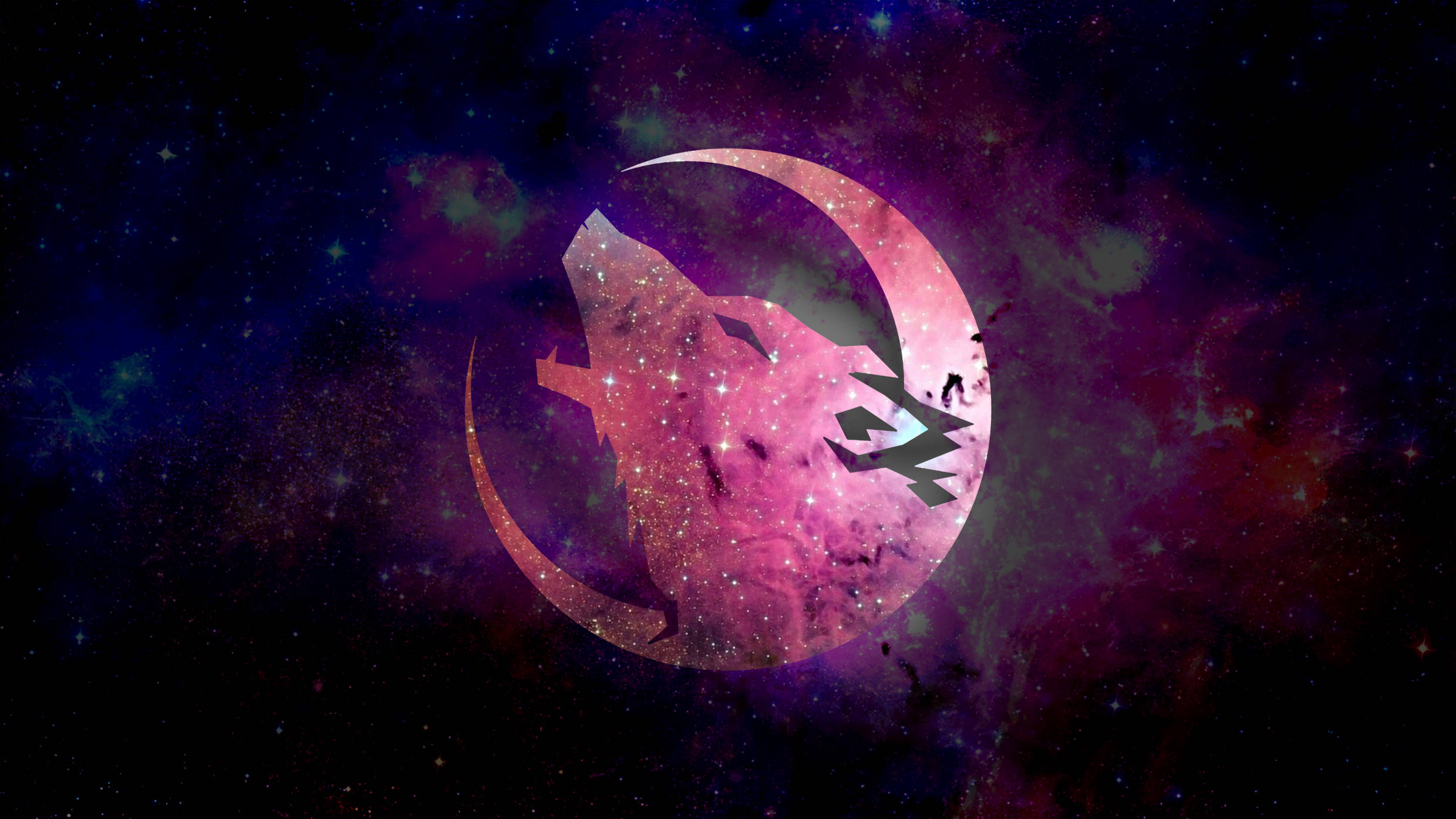 Arte de Lobo Galaxia Rosa Fondos de pantalla