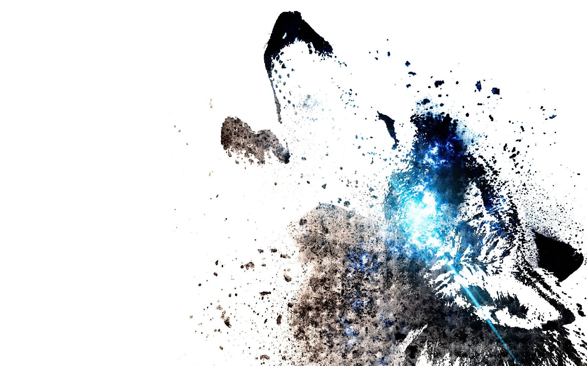 Arte de Lobo Genial con Efecto de Dispersión Fondos de pantalla