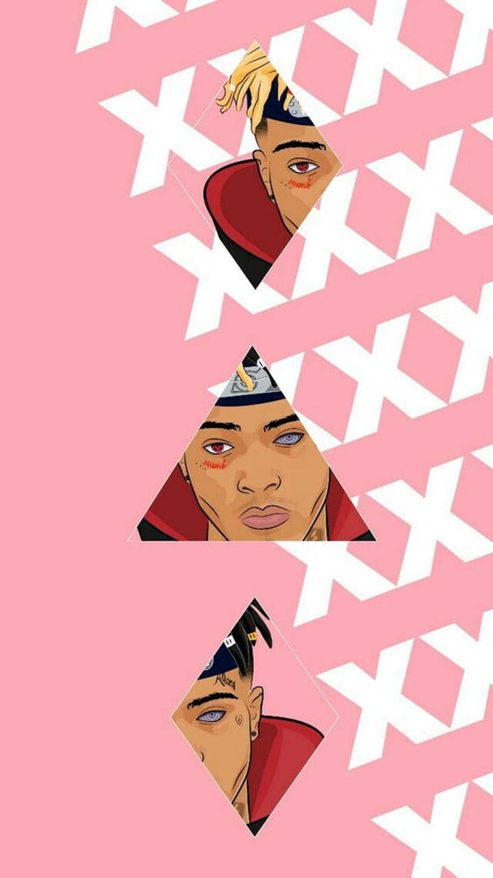 Arte de Naruto y XXXTentacion Estética Rosa Fondos de pantalla