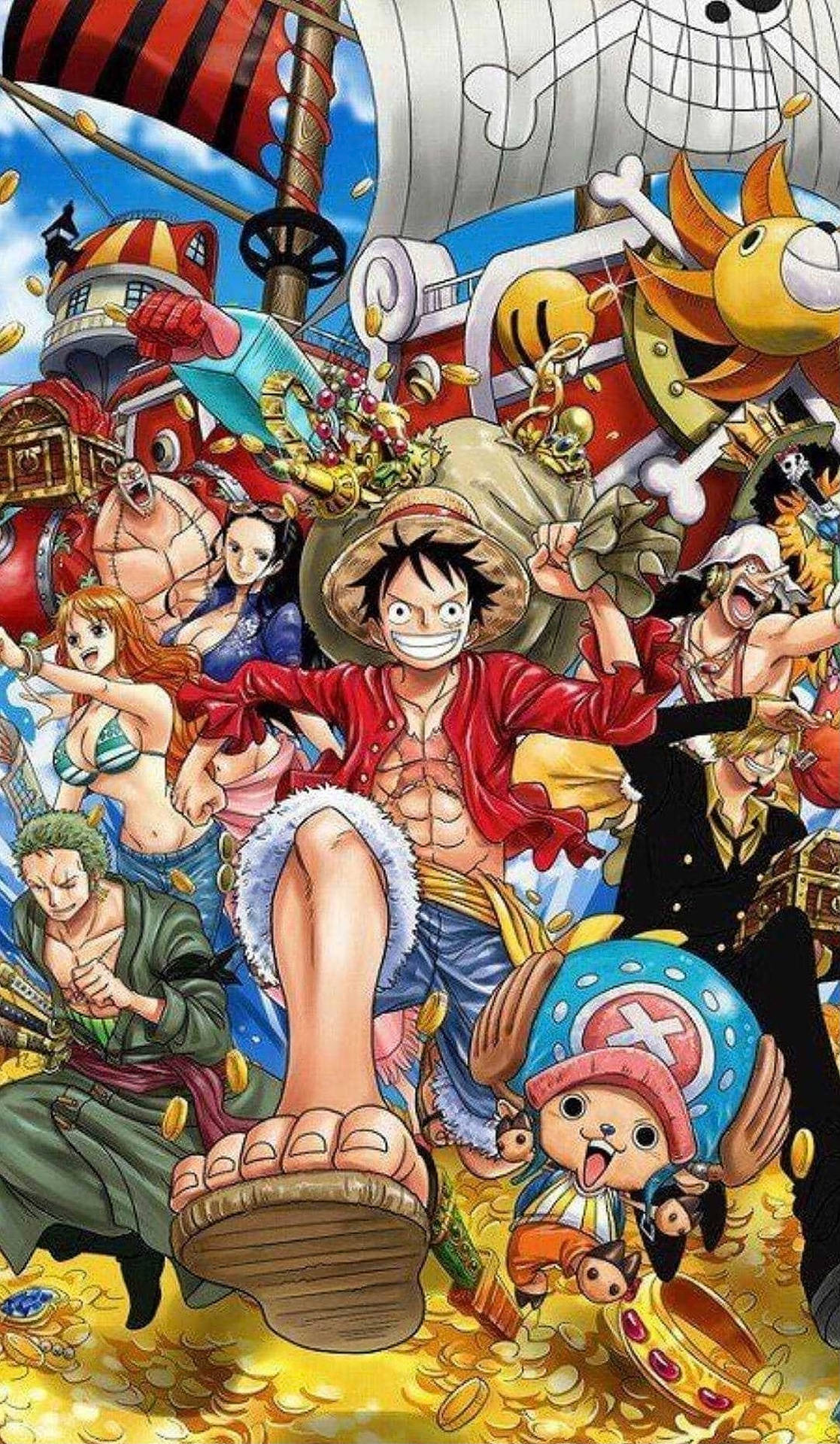 Fondo de pantalla de arte de One Piece para iPhone