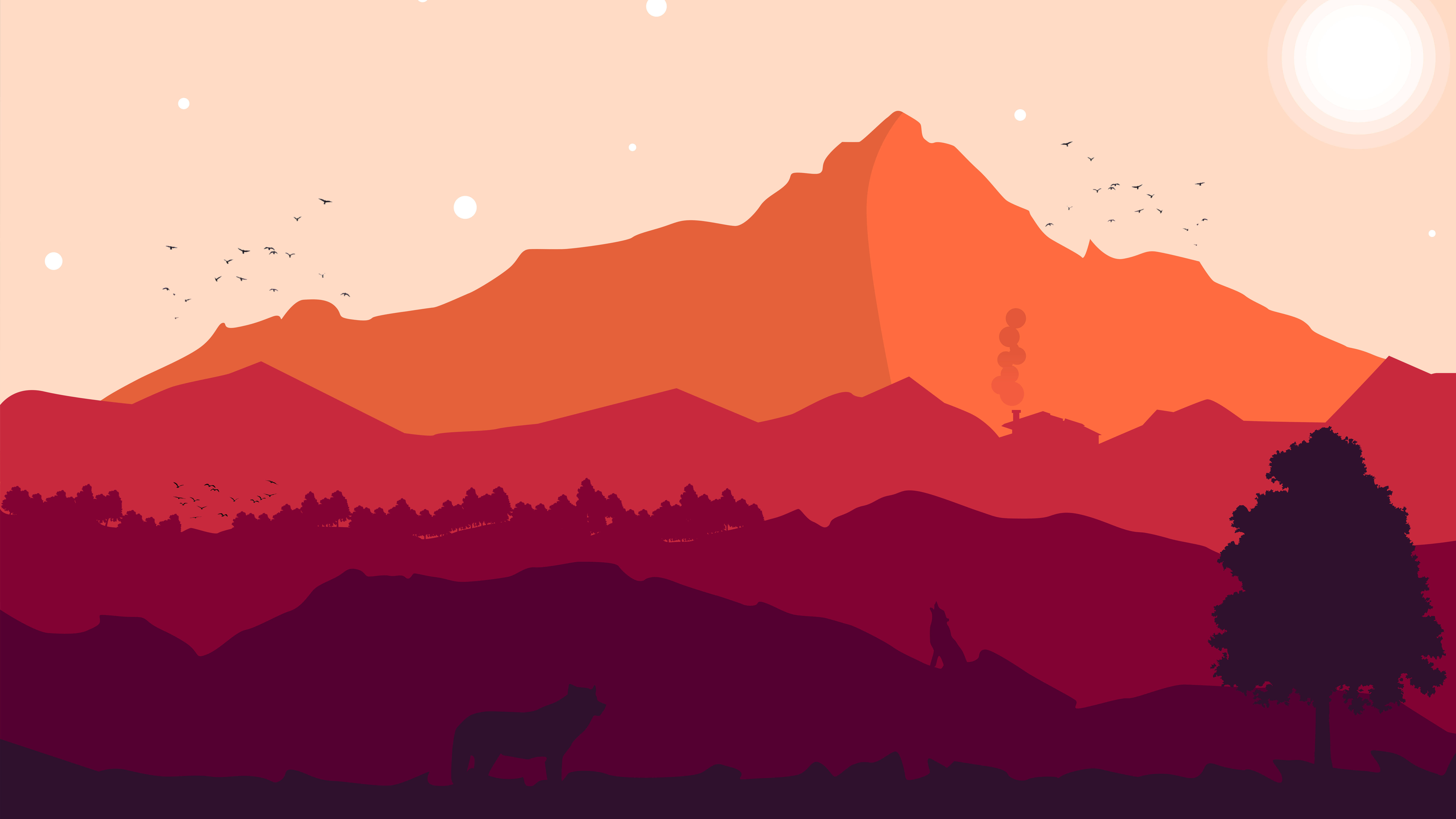 Arte de Paisaje de Montaña 12K Fondos de pantalla