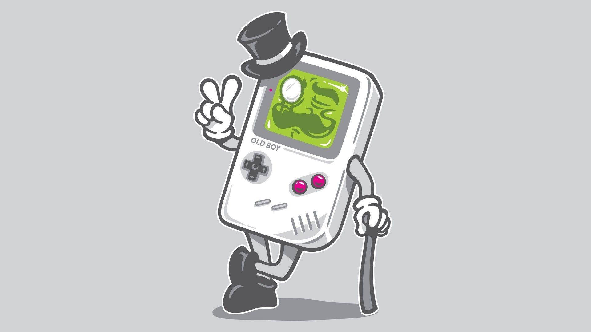 Arte de parodia antropomórfica de Game Boy Fondos de pantalla