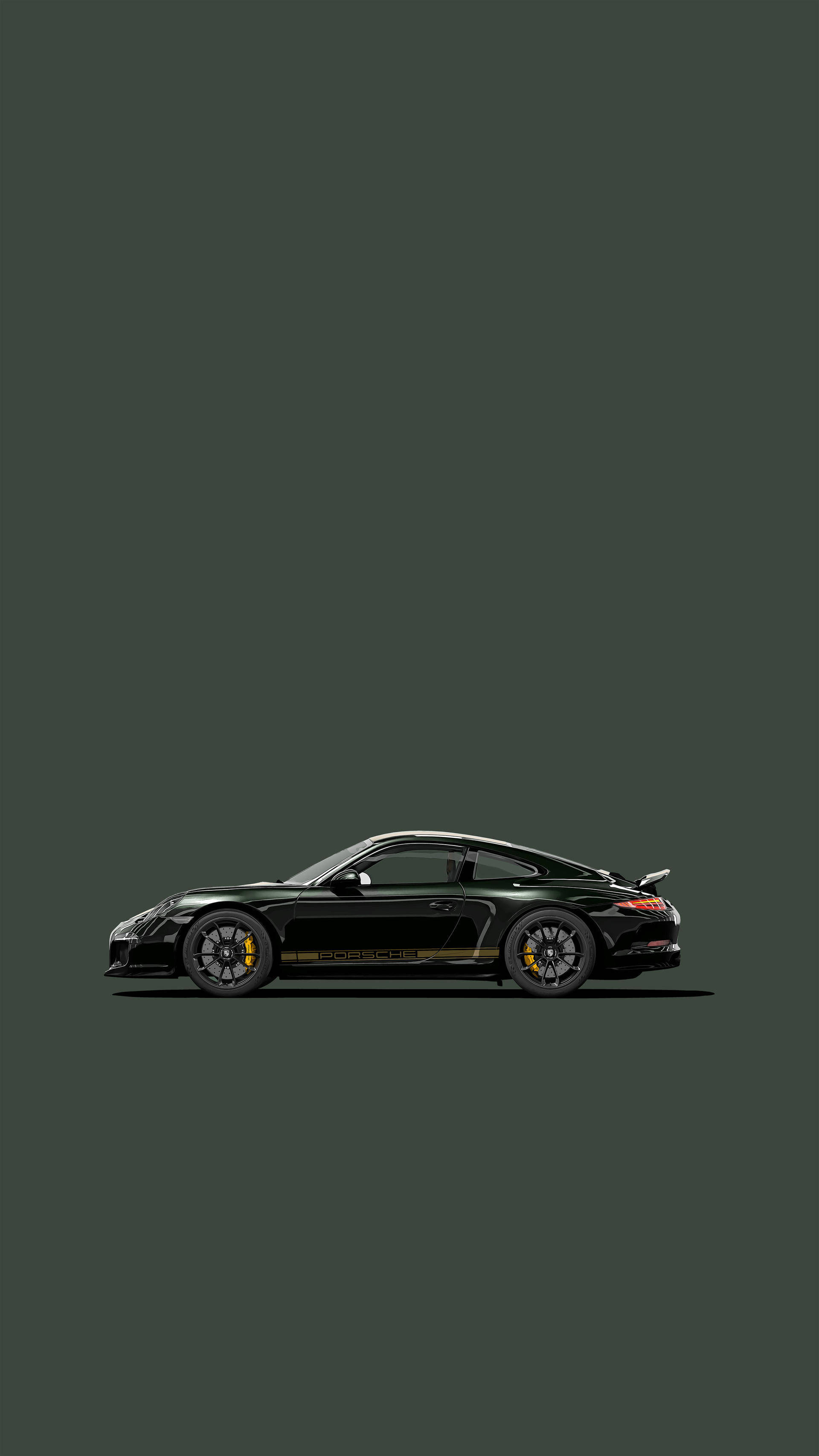 Arte de Porsche 911 verde oscuro