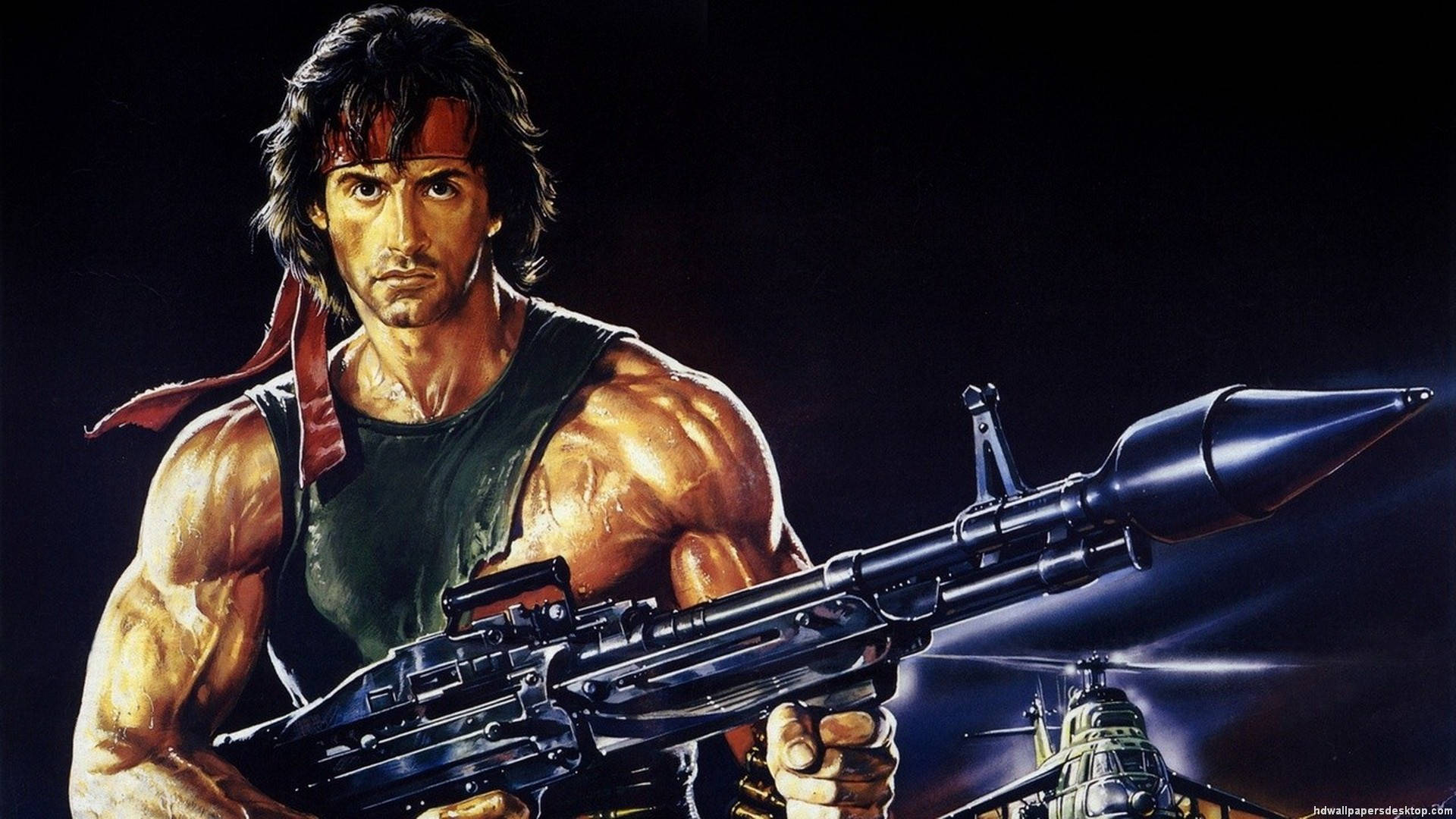 Arte de Rambo con Granada de Fusil Fondos de pantalla
