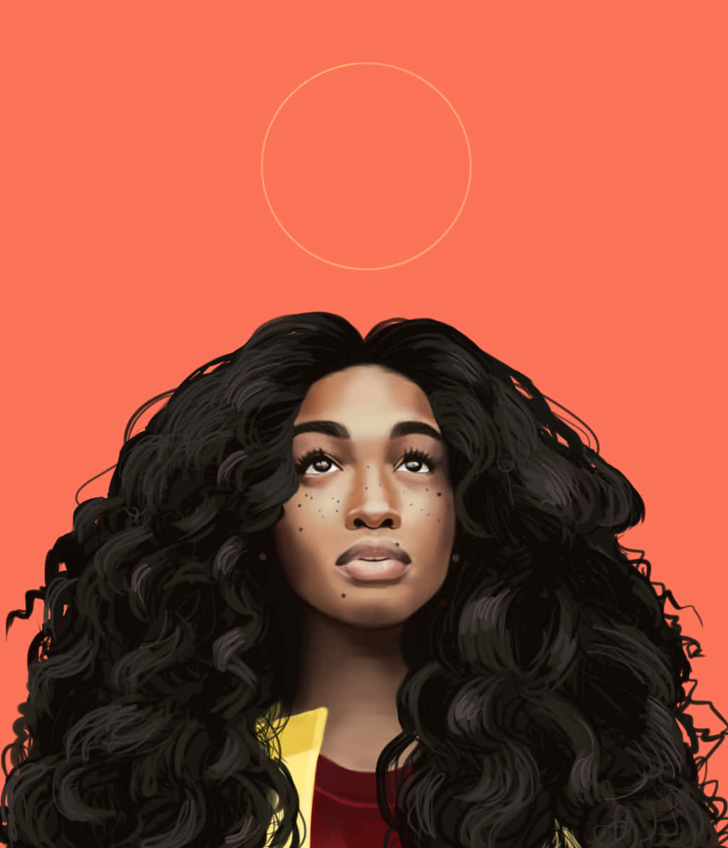 Arte de SZA con estética naranja Fondos de pantalla