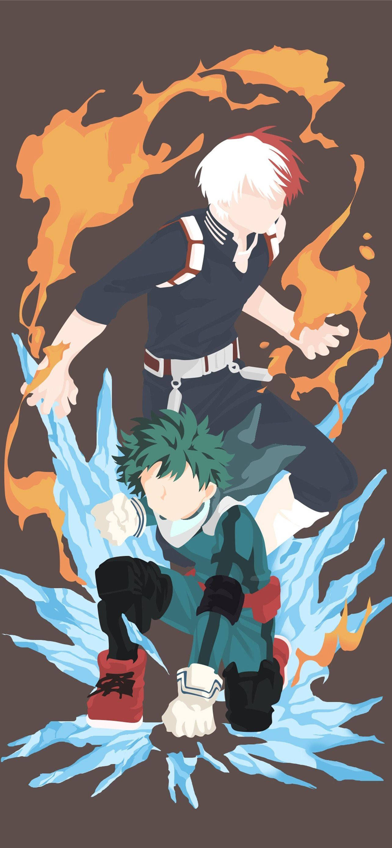 Arte de Todobakudeku Izuku y Shoto Fondos de pantalla