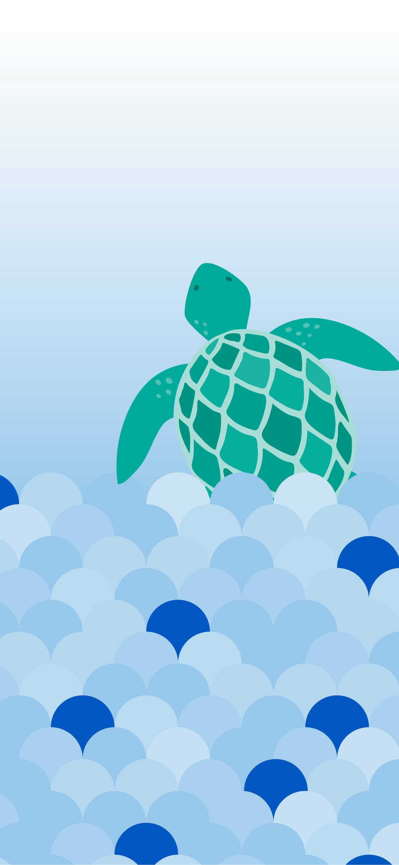 Arte de Tortuga Verde Linda Fondos de pantalla