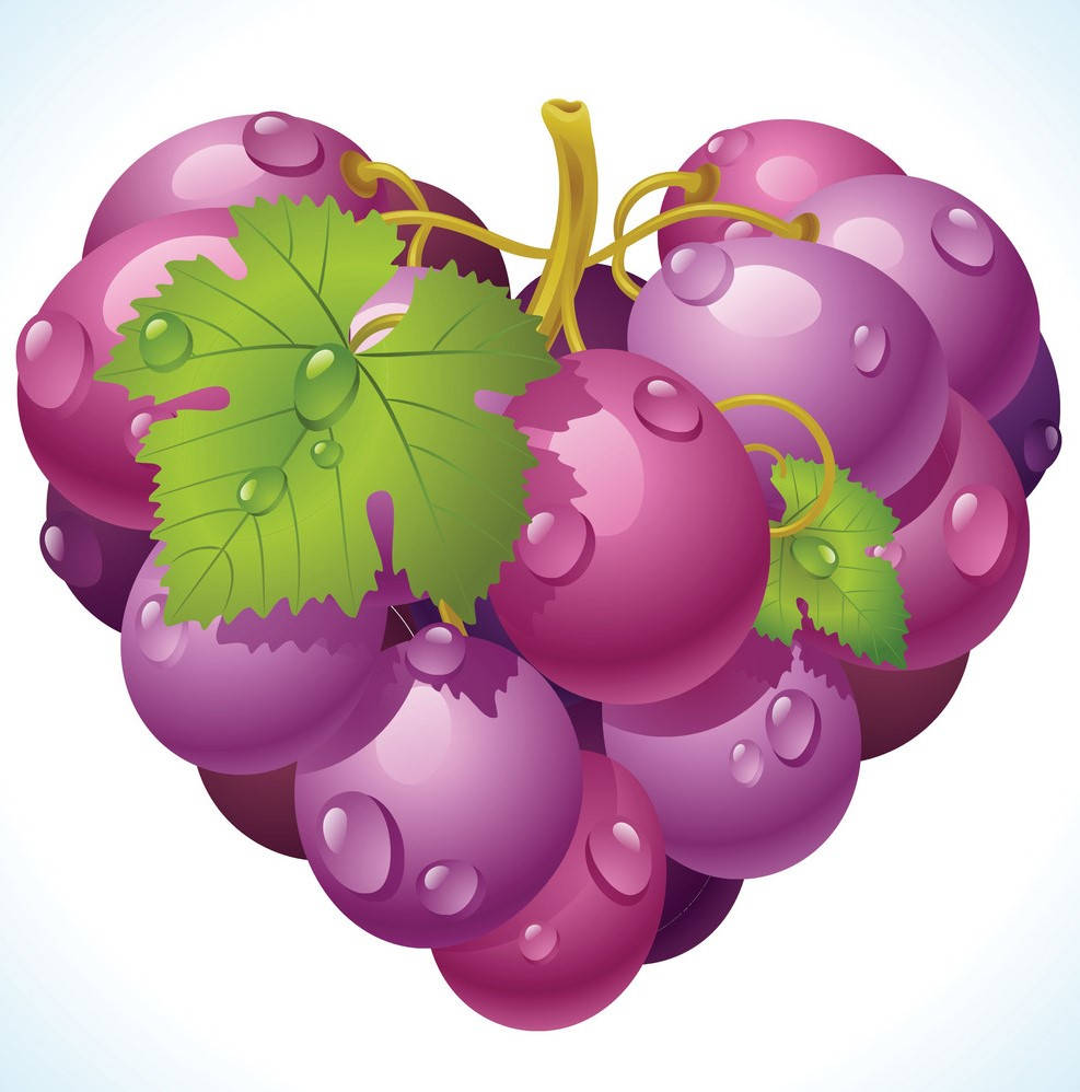 Arte de Uvas en Forma de Corazón Fondos de pantalla