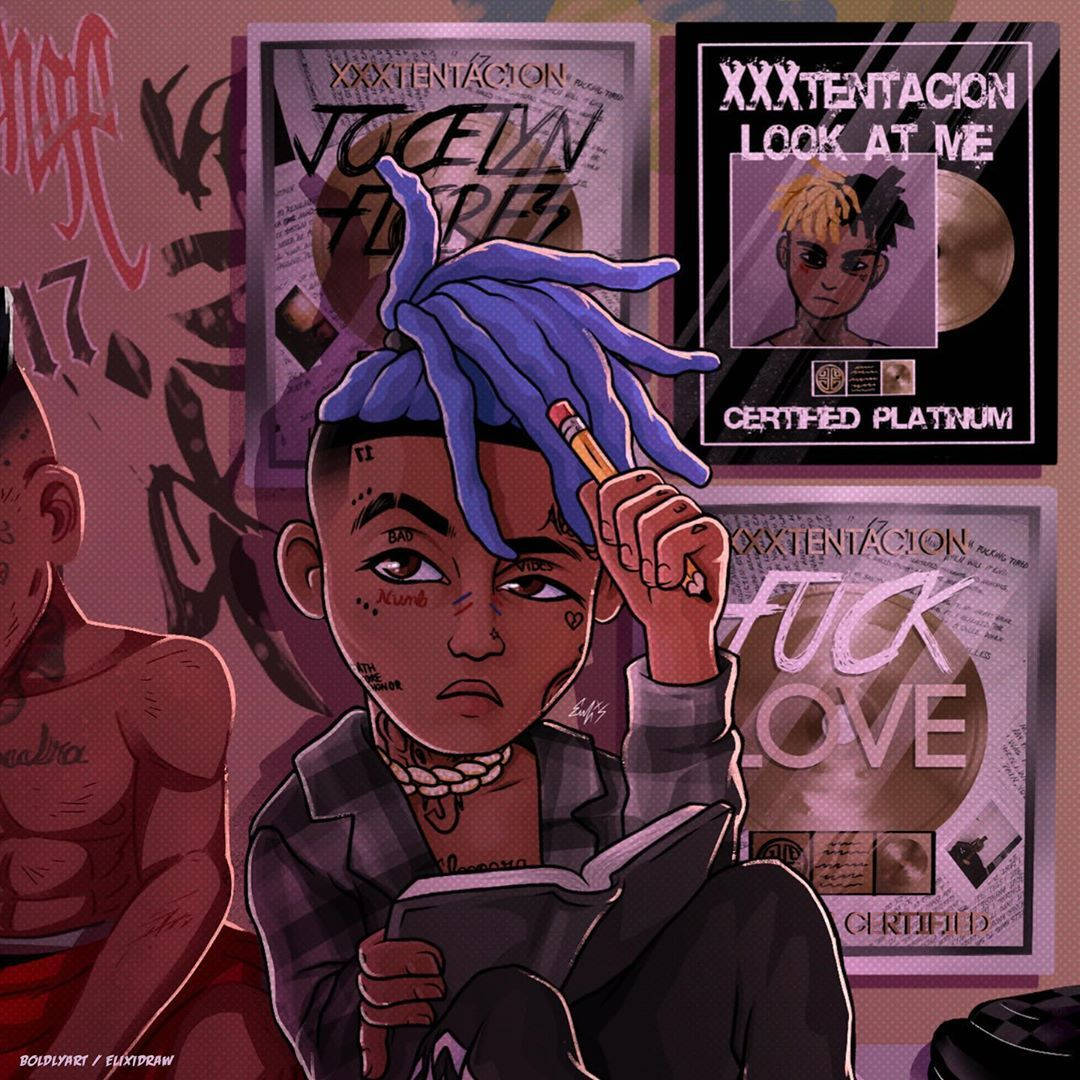 Arte de Xxxtentacion inspirado en anime Fondos de pantalla