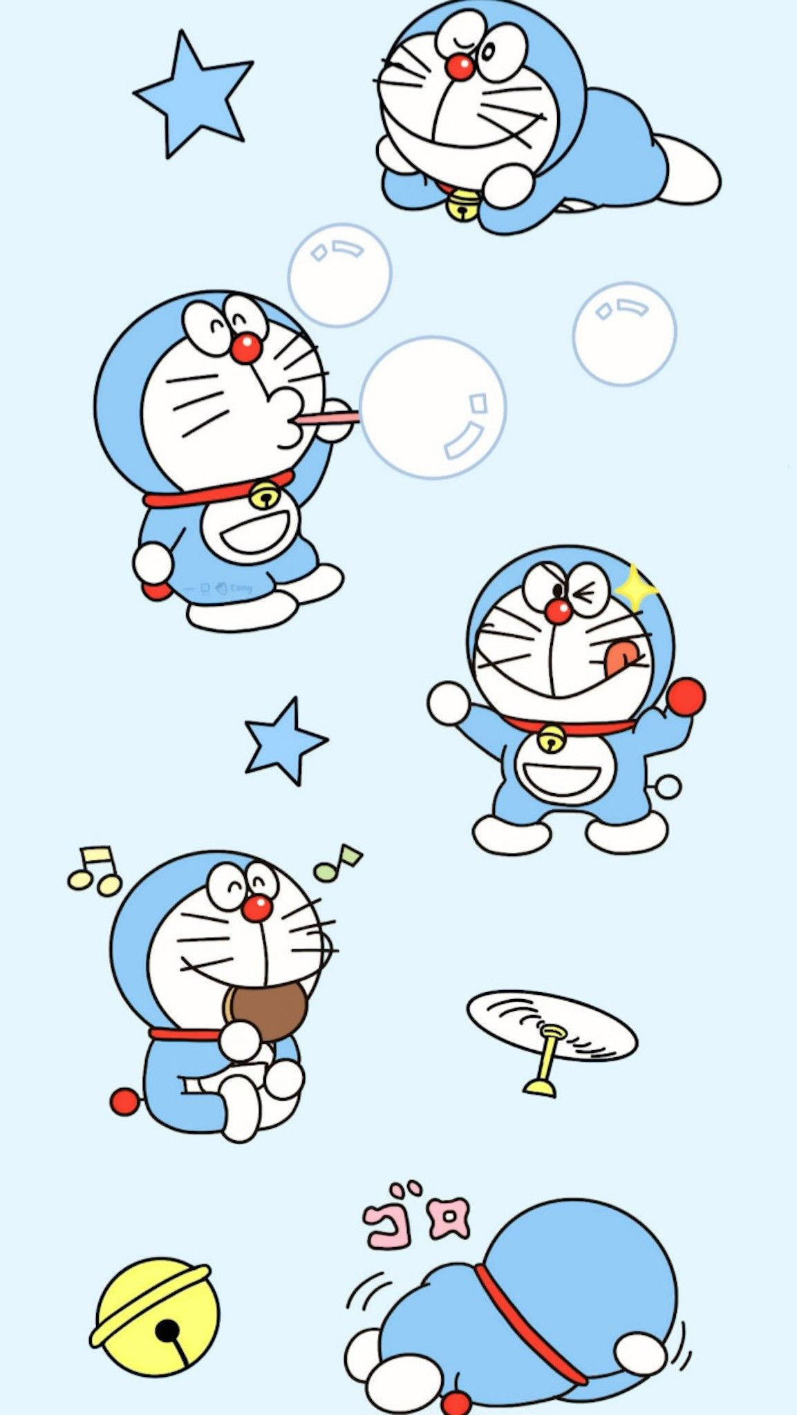 Arte digital cautivador de Doraemon para iPhone Fondos de pantalla