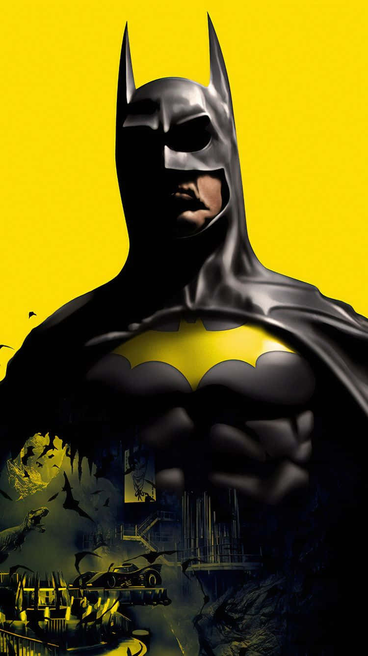 Arte digital de Batman con estética amarilla Fondos de pantalla