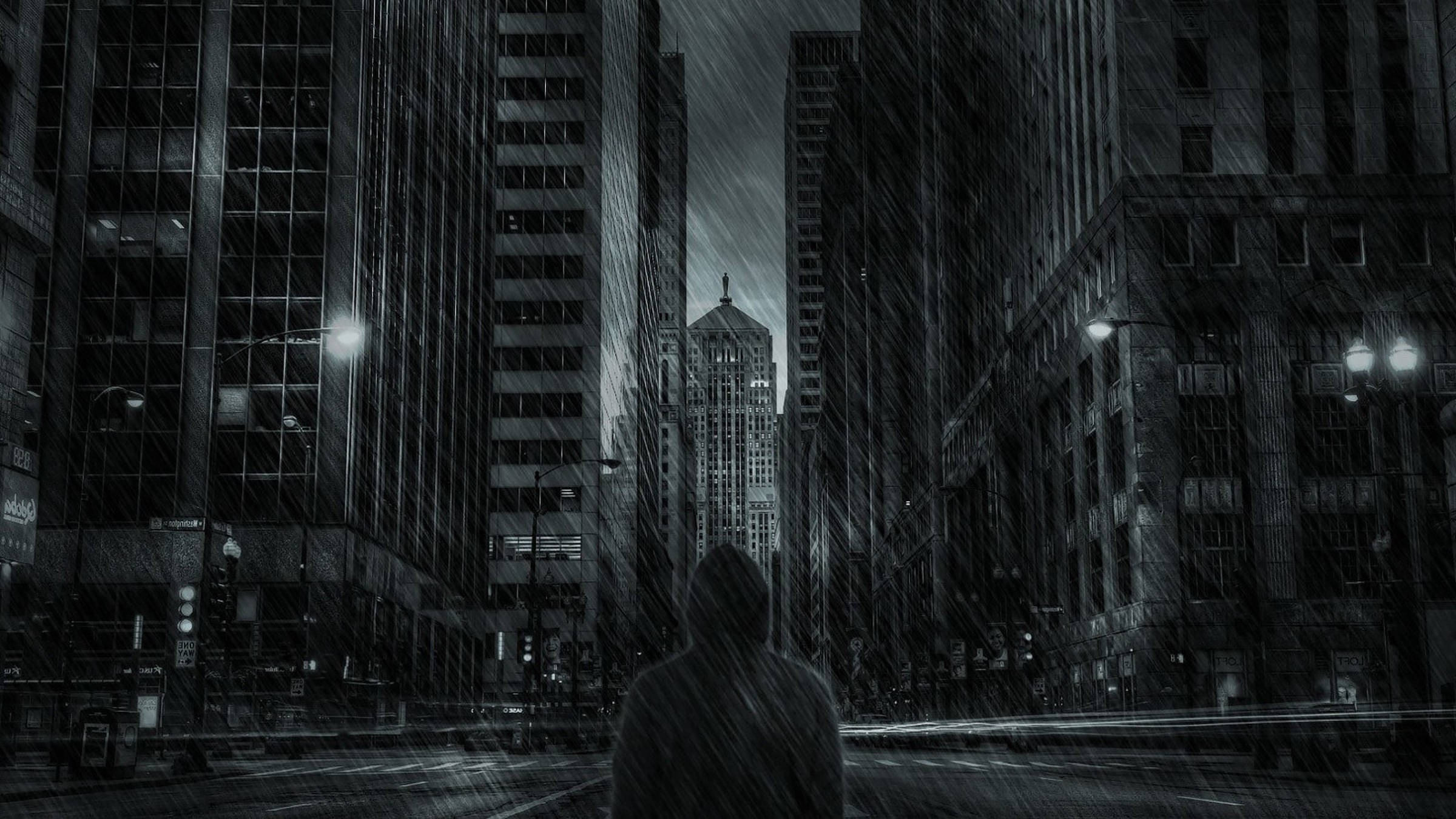 Arte digital de ciudad oscura Fondos de pantalla