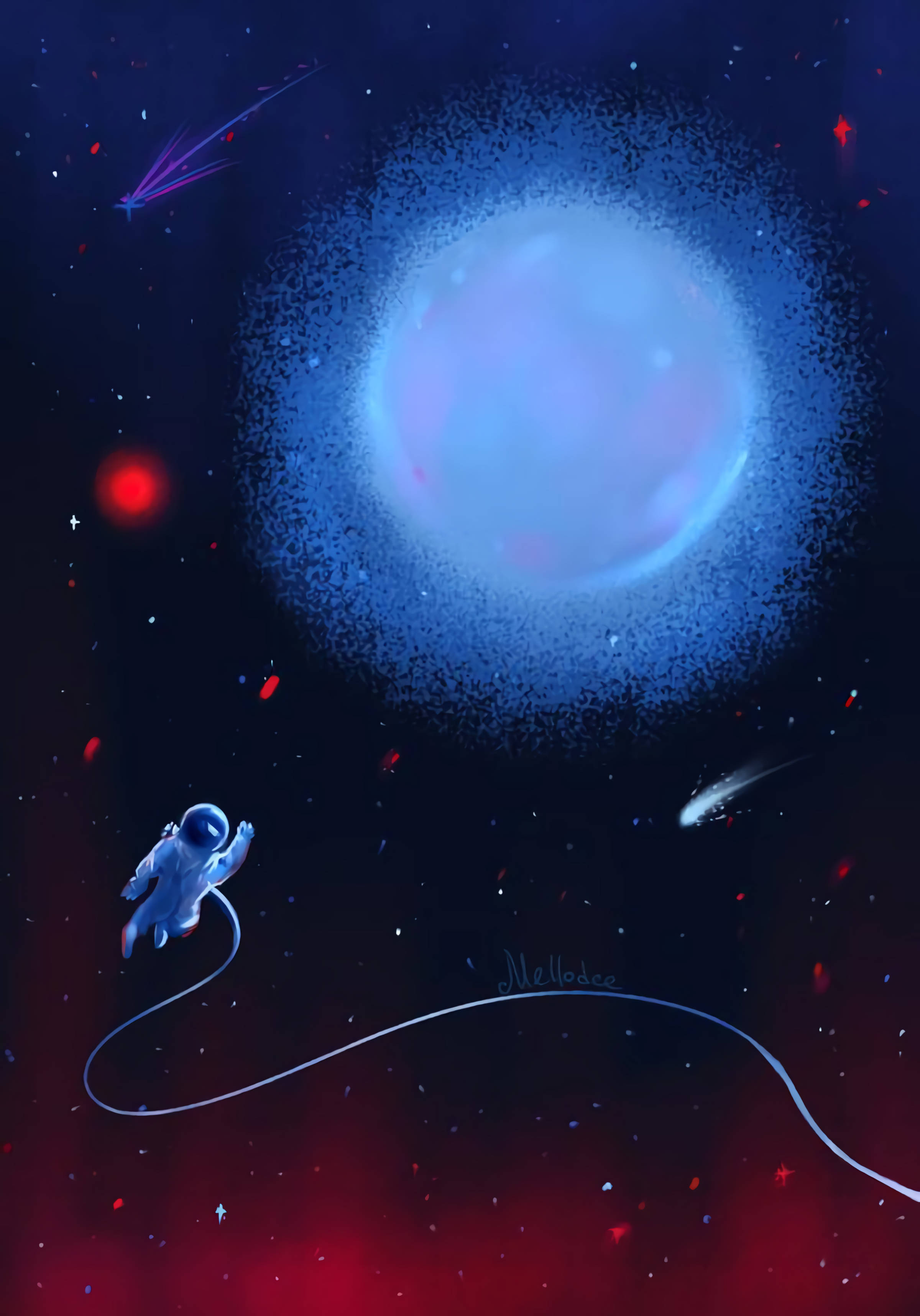 Arte Digital de Astronauta Explorando Fondos de pantalla