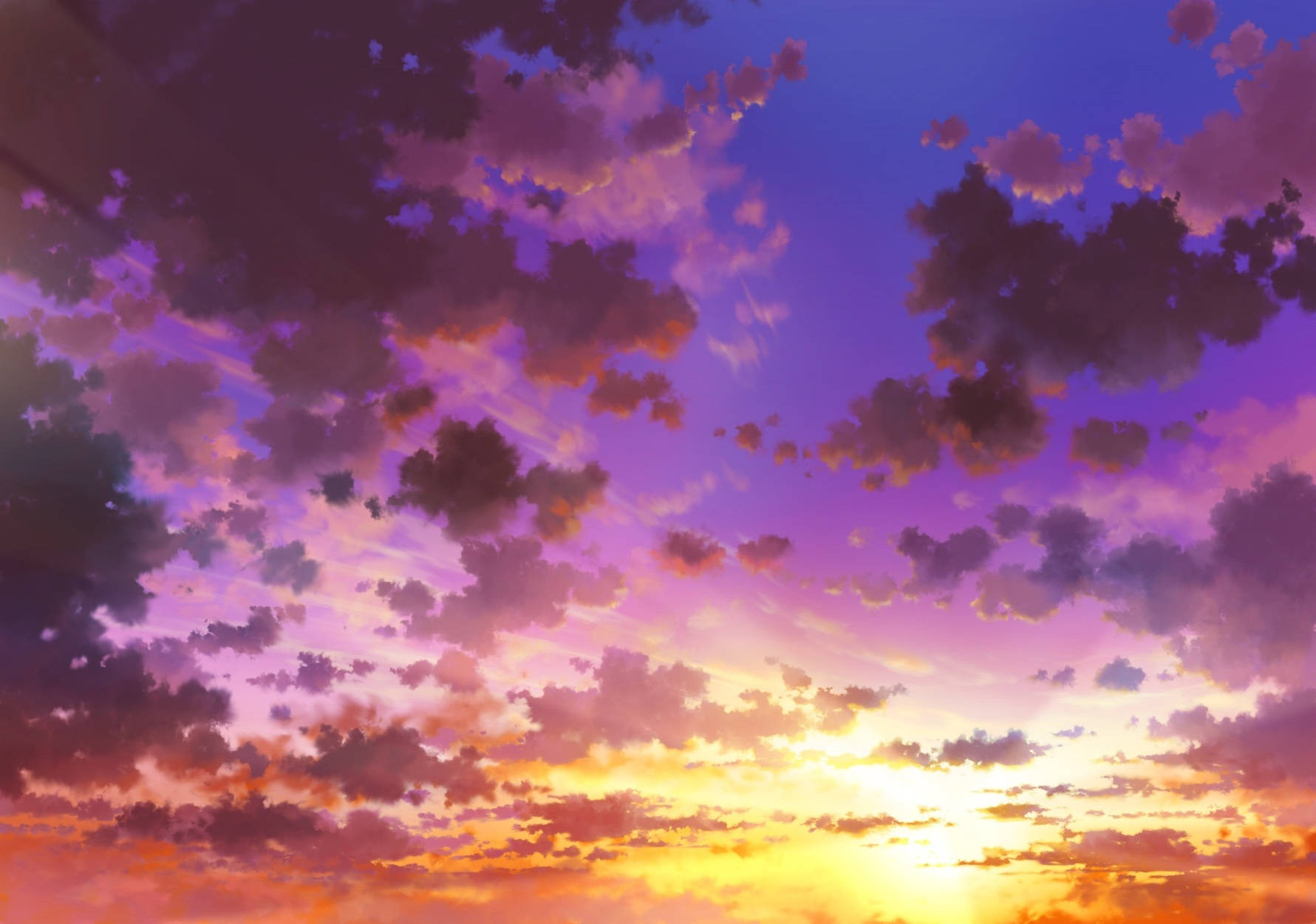 Arte digital de cielo al atardecer Fondos de pantalla