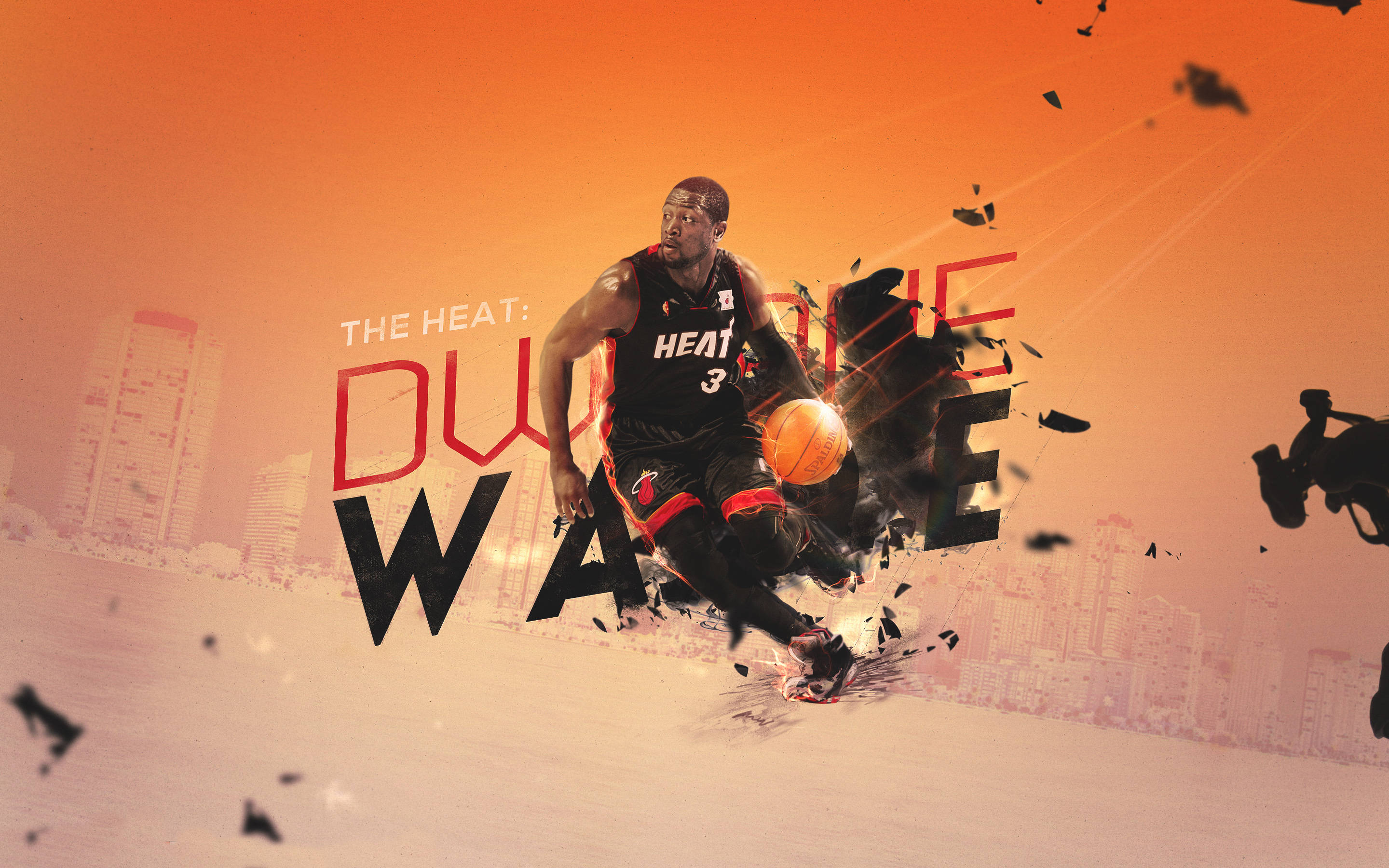 Arte digital de Dwyane Wade de los Miami Heat Fondos de pantalla