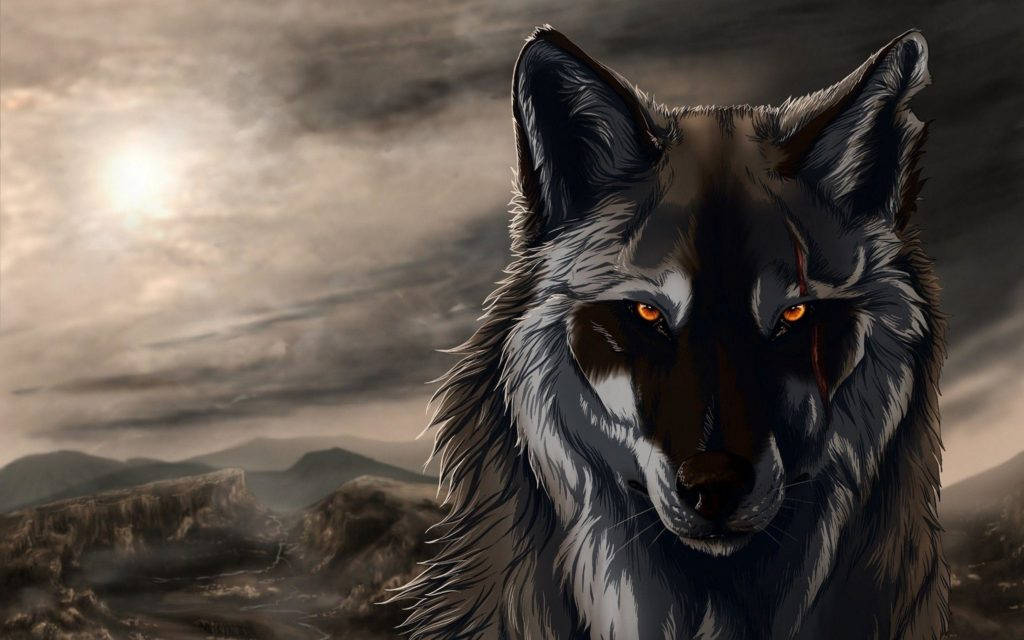 Arte digital de lobo genial Fondos de pantalla