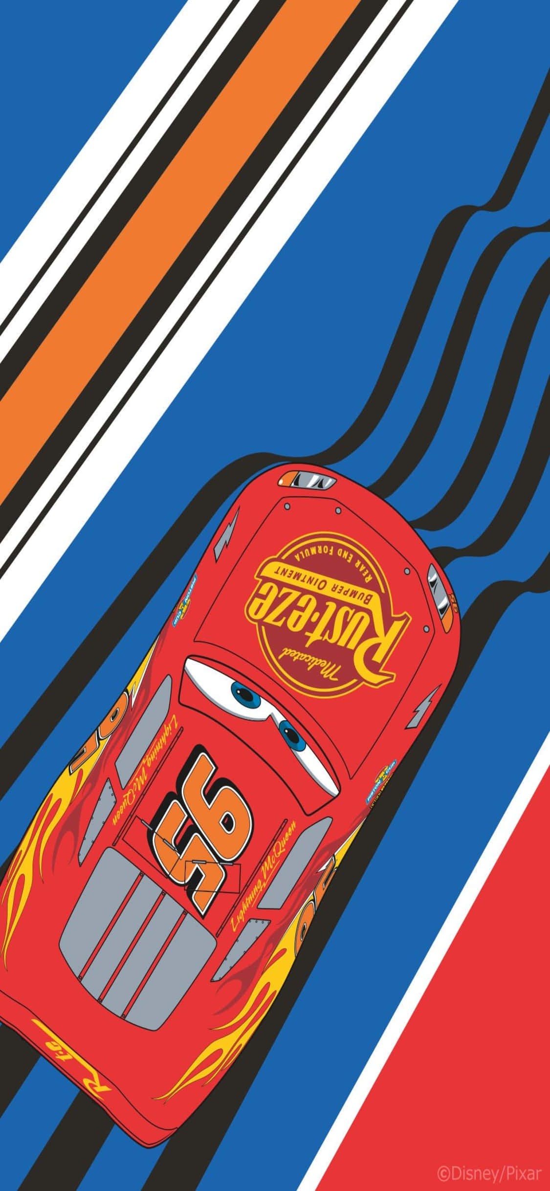 Arte digital de Lightning McQueen Fondo de Cars para iPhone X Fondos de pantalla