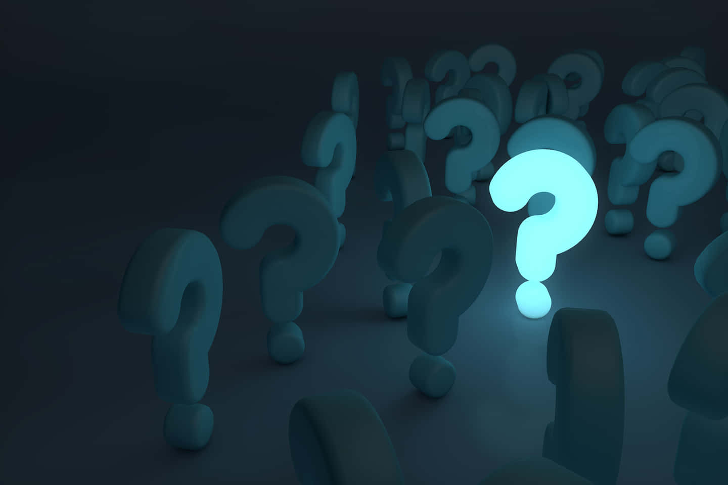 Arte Digital de Signo de Interrogación con Luz de Neón Fondos de pantalla