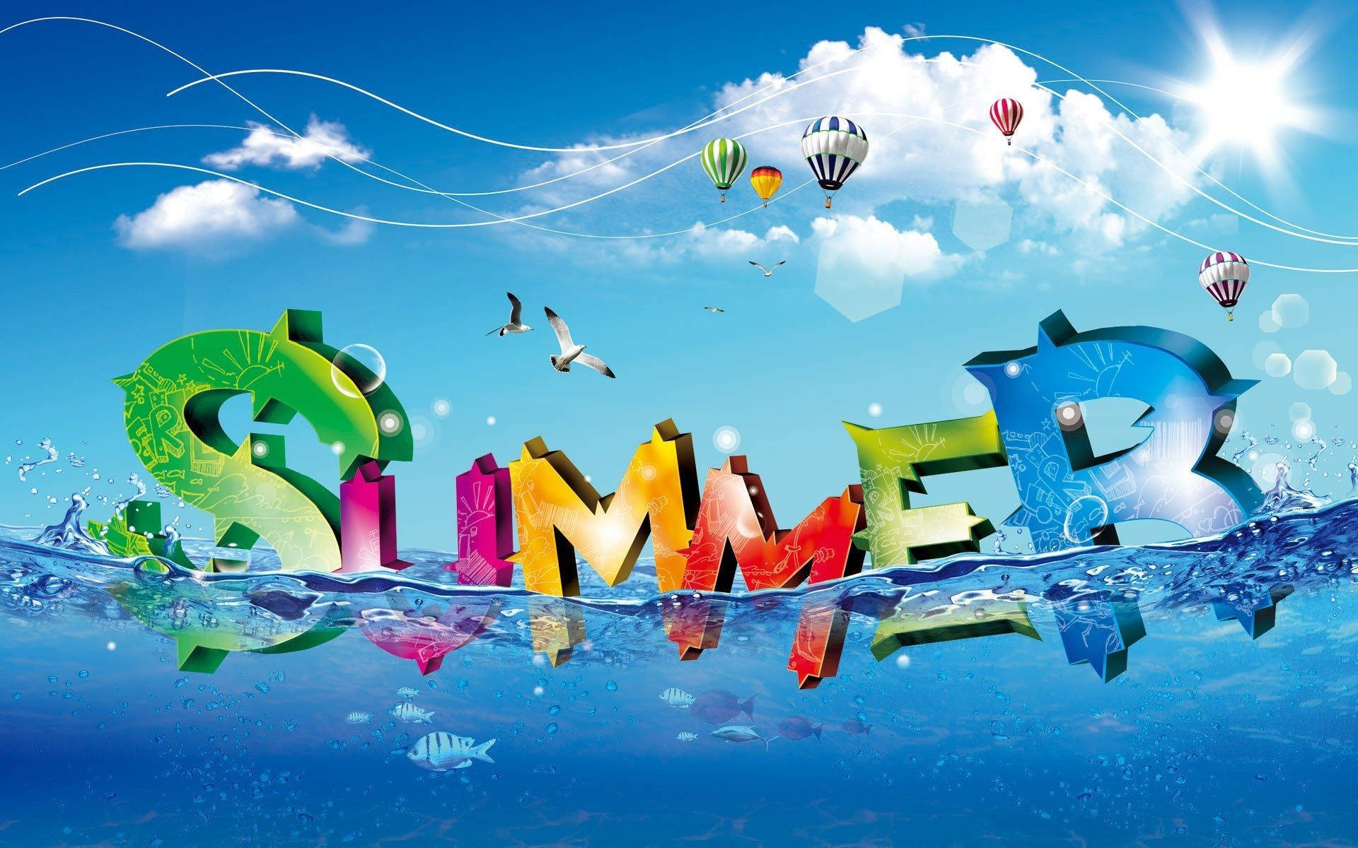 Arte digital de escritorio de verano Fondos de pantalla