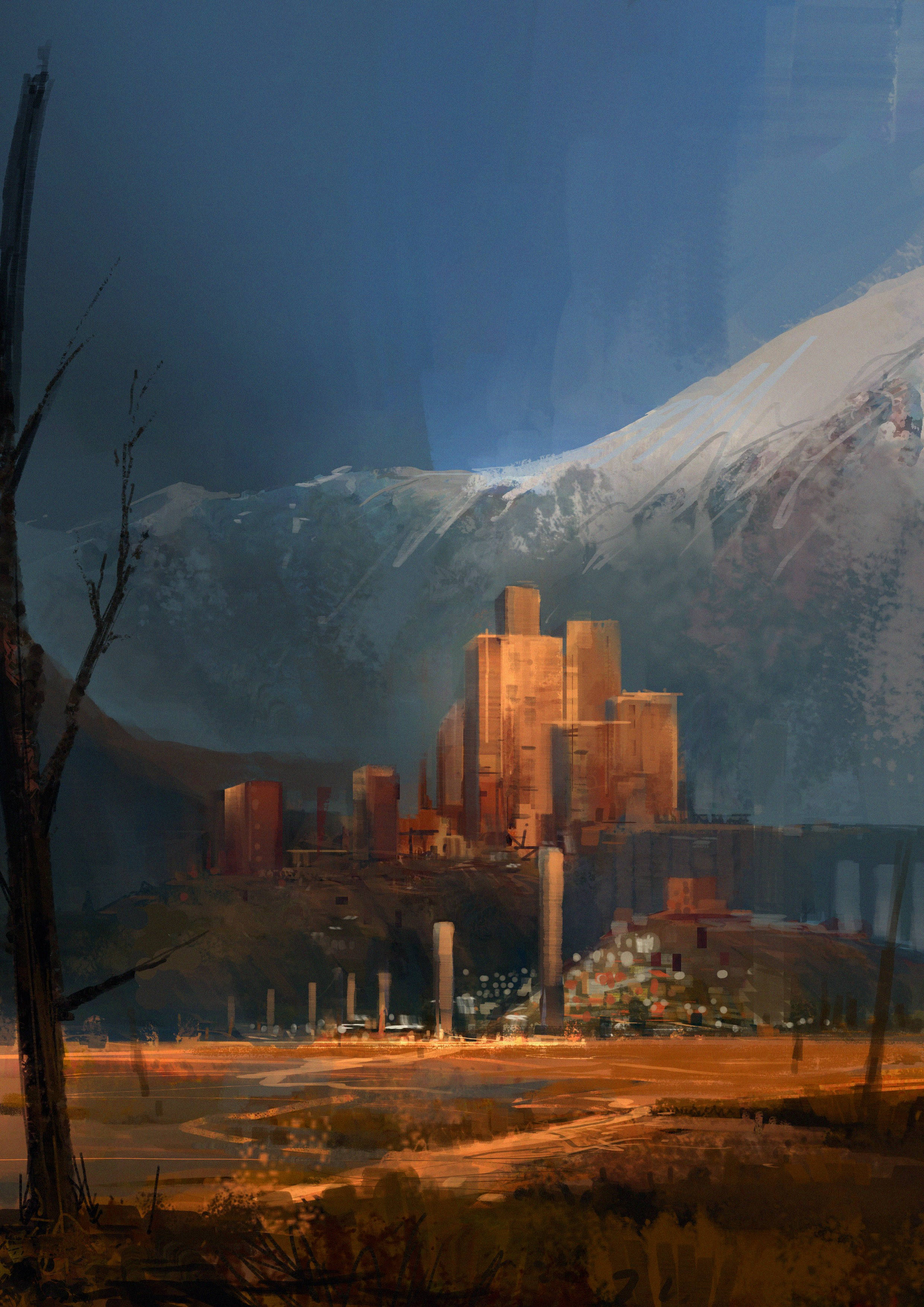 Arte Digital de una Ciudad Antigua Fondos de pantalla