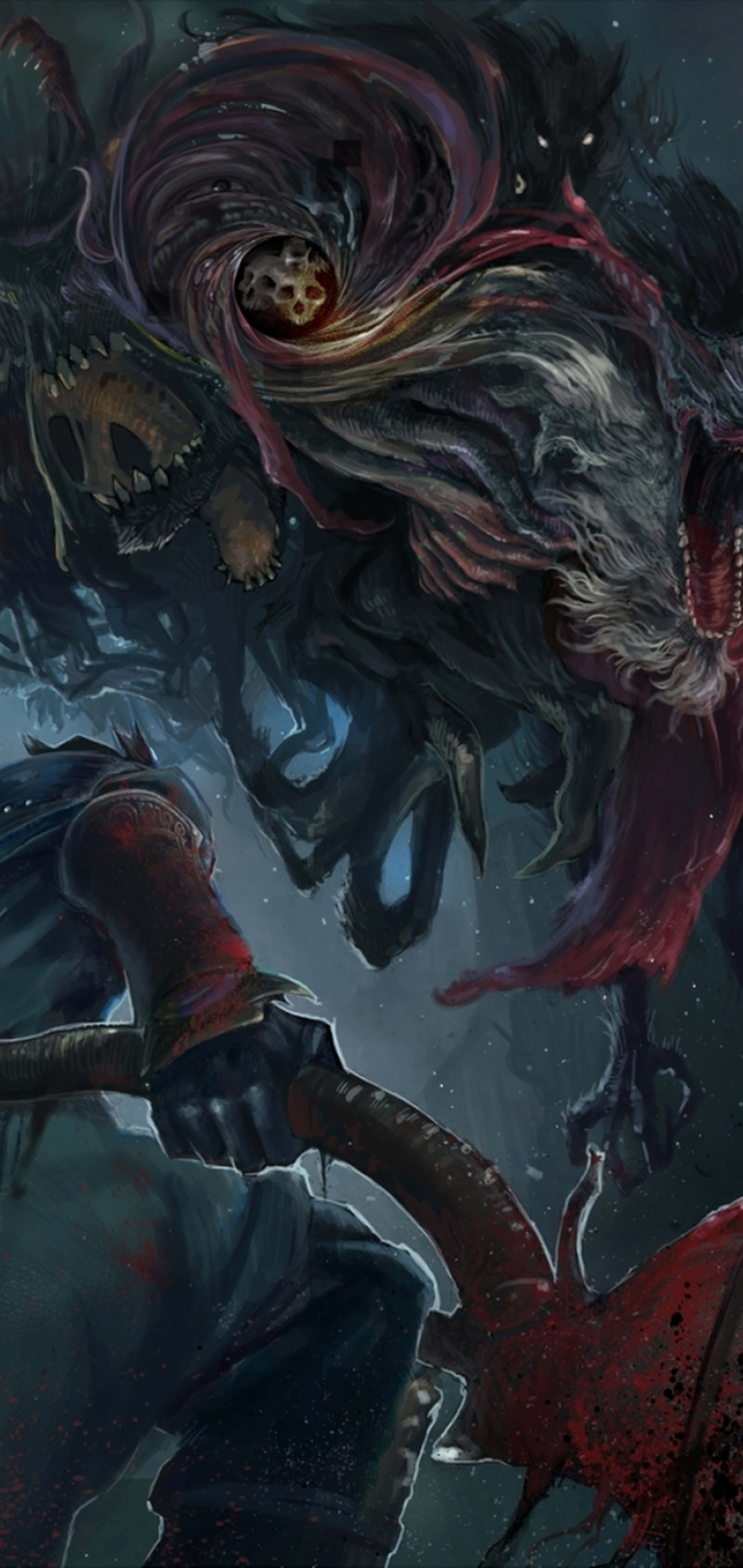 Arte digital del jefe villano en Bloodborne 4K HD Fondos de pantalla