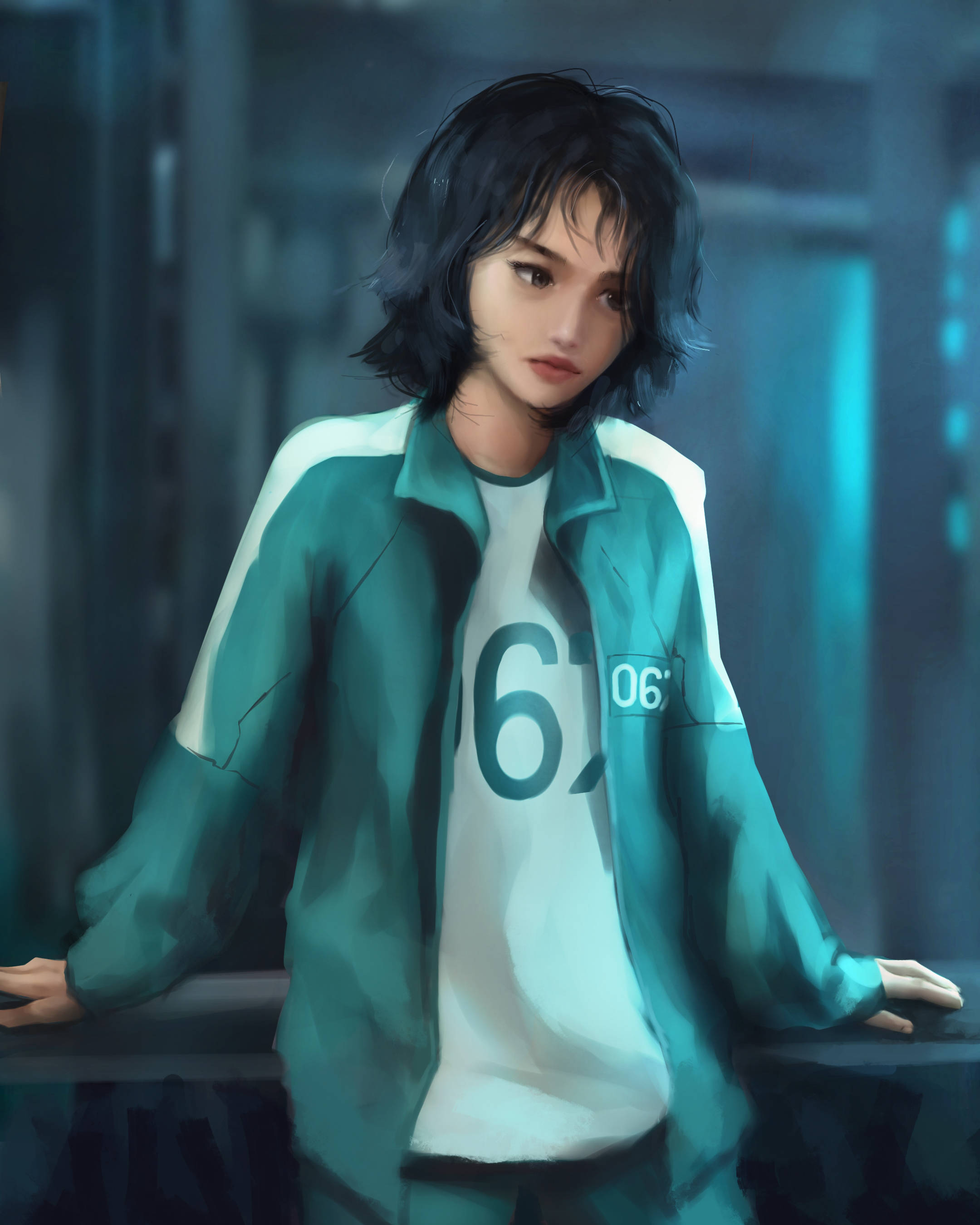 Arte Digital del Jugador 067 de Squid Game Fondos de pantalla