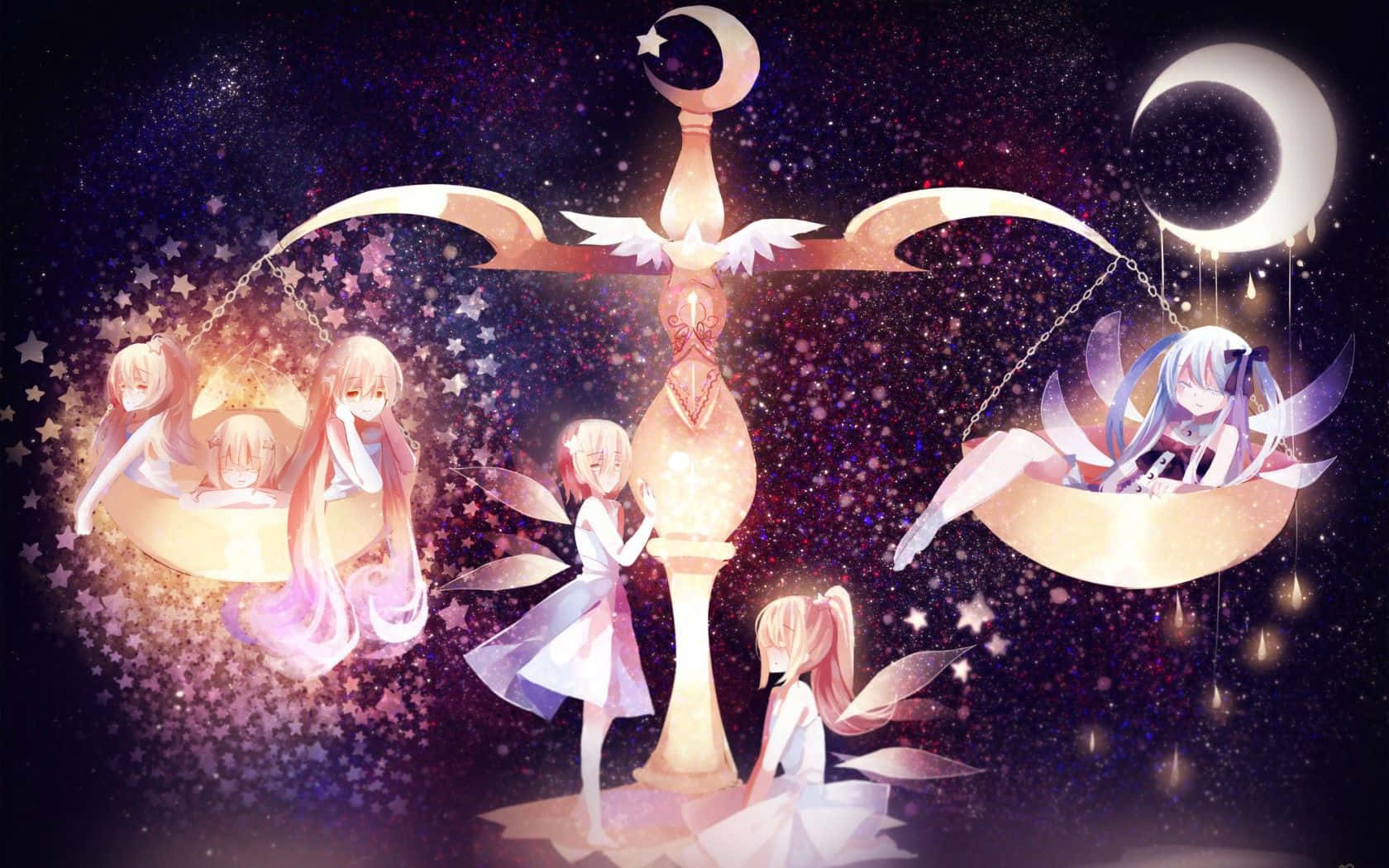 Arte digital estético de un hada de Libra Fondos de pantalla