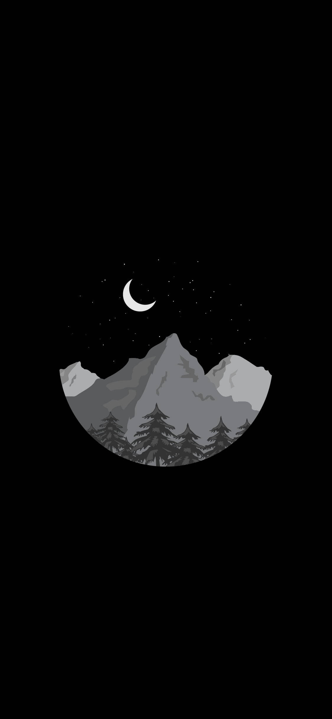 Arte Digital Montaña OLED Teléfono Fondos de pantalla