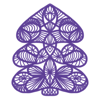 Arte en papel de árbol de Navidad morado abstracto Fondos de pantalla