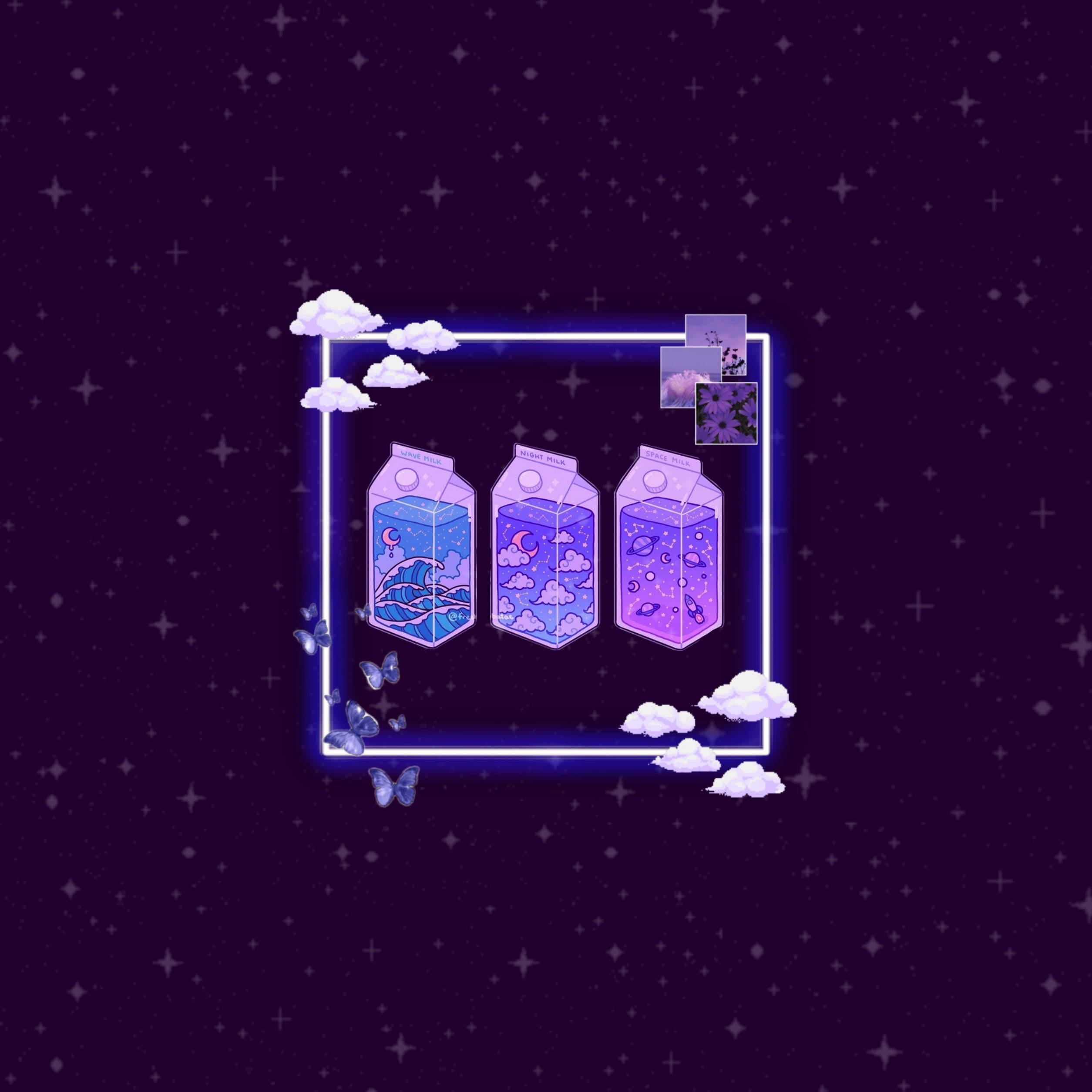 Arte Estético de Caja de Jugo Púrpura Oscuro Fondos de pantalla