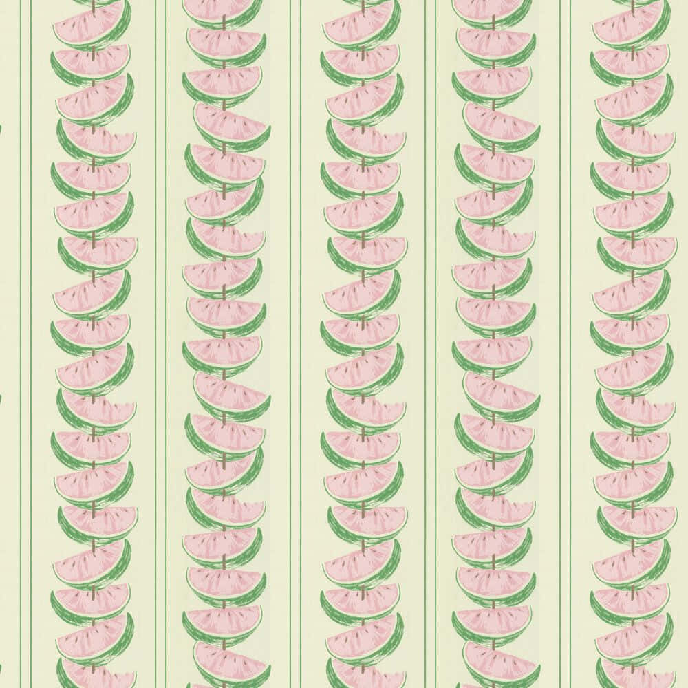 Arte estético de patrón de sandía en rosa y verde Fondos de pantalla