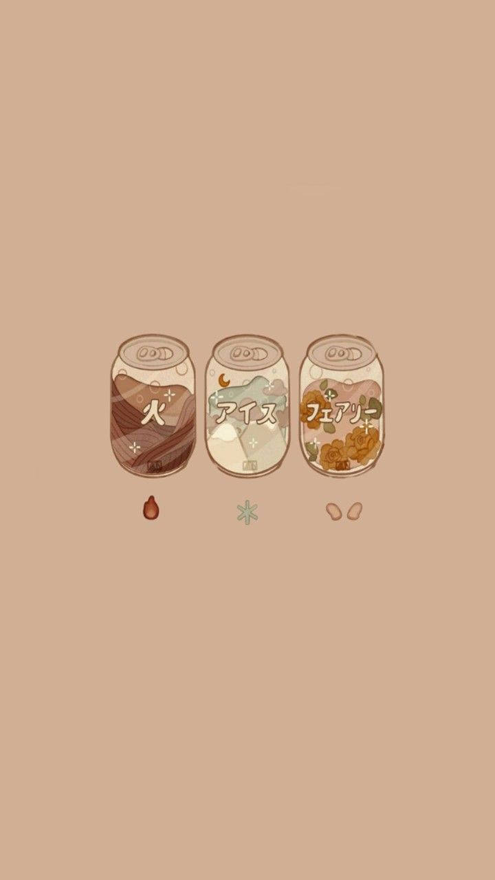 Arte estético de lata de jugo marrón Fondos de pantalla